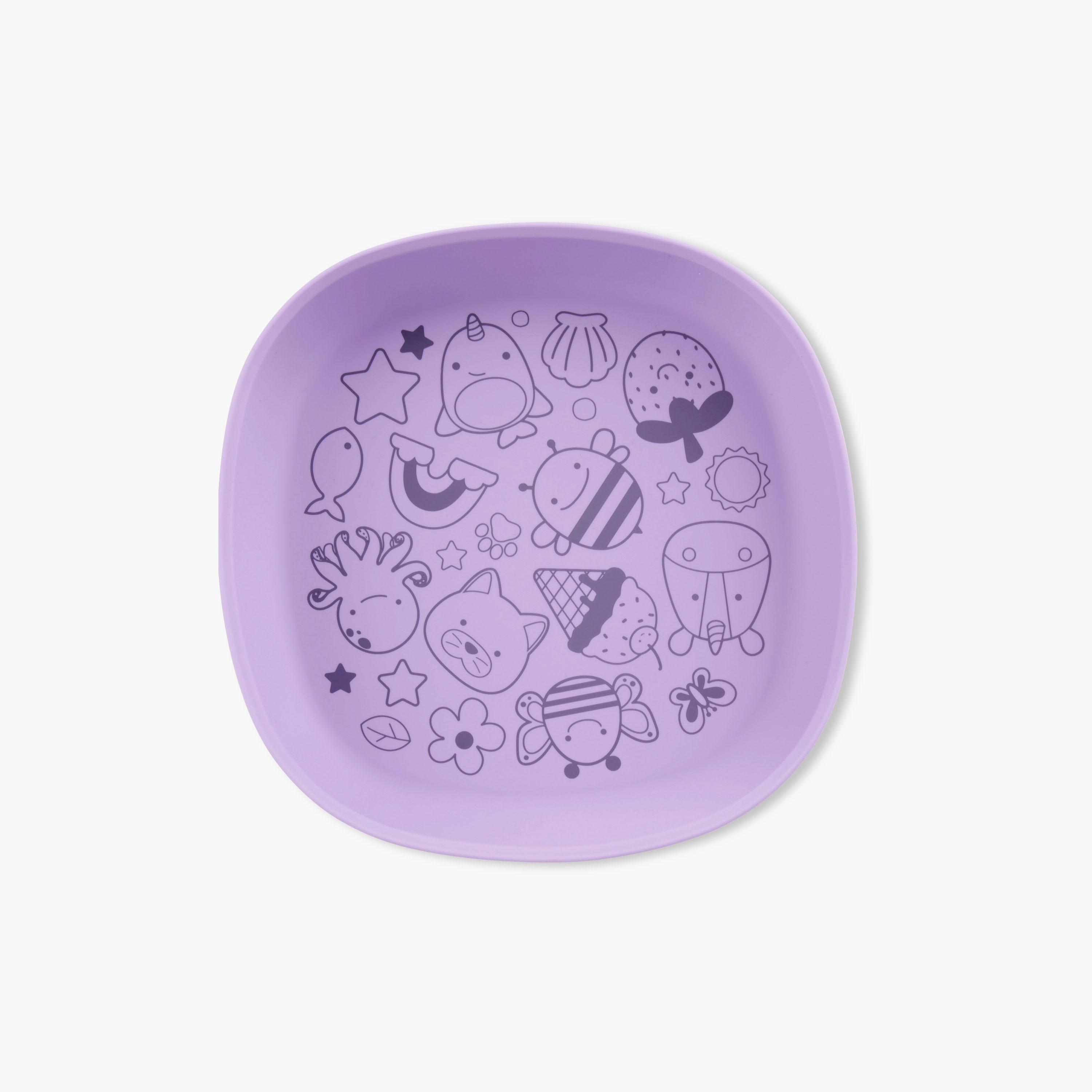 Skip Hop Squad Silicone Plate - Purple-baby-feeding-mealtimeessentials-image-1