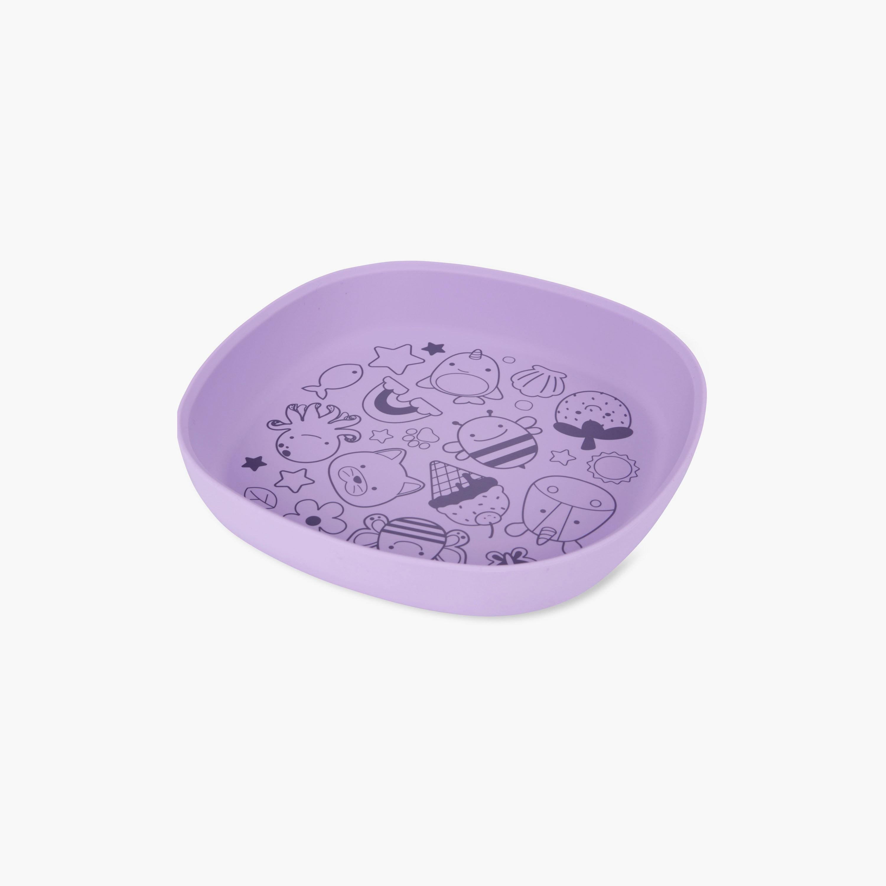 Skip Hop Squad Silicone Plate - Purple-baby-feeding-mealtimeessentials-image-2
