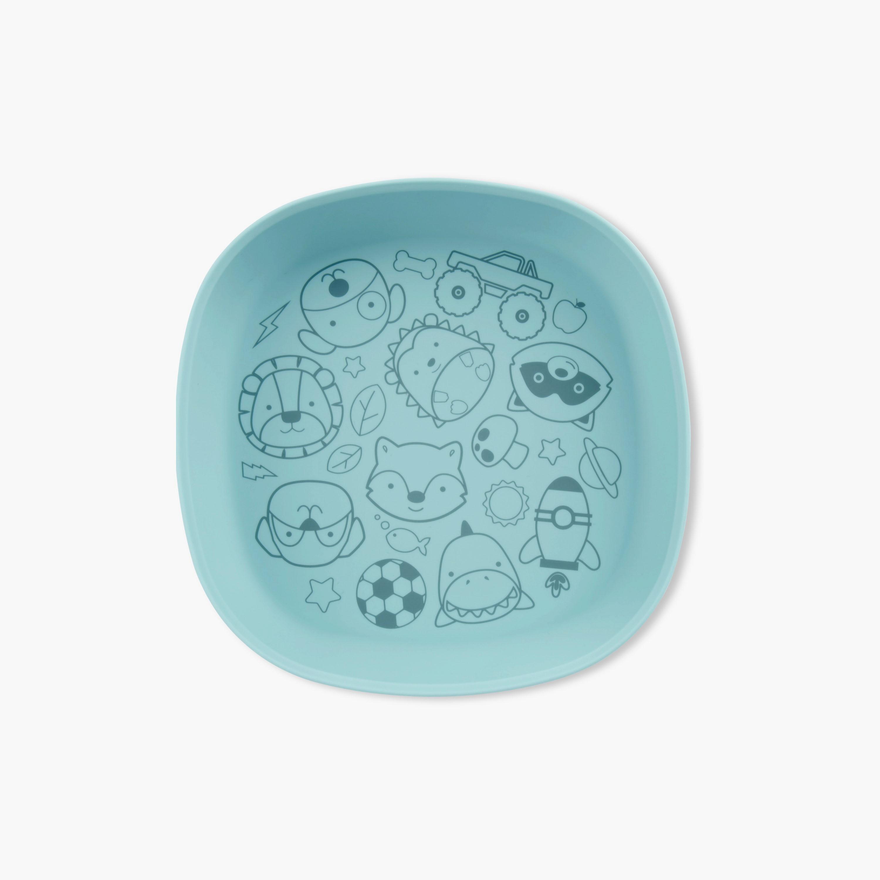 Skip Hop Squad Silicone Plate - Blue-baby-feeding-mealtimeessentials-image-1