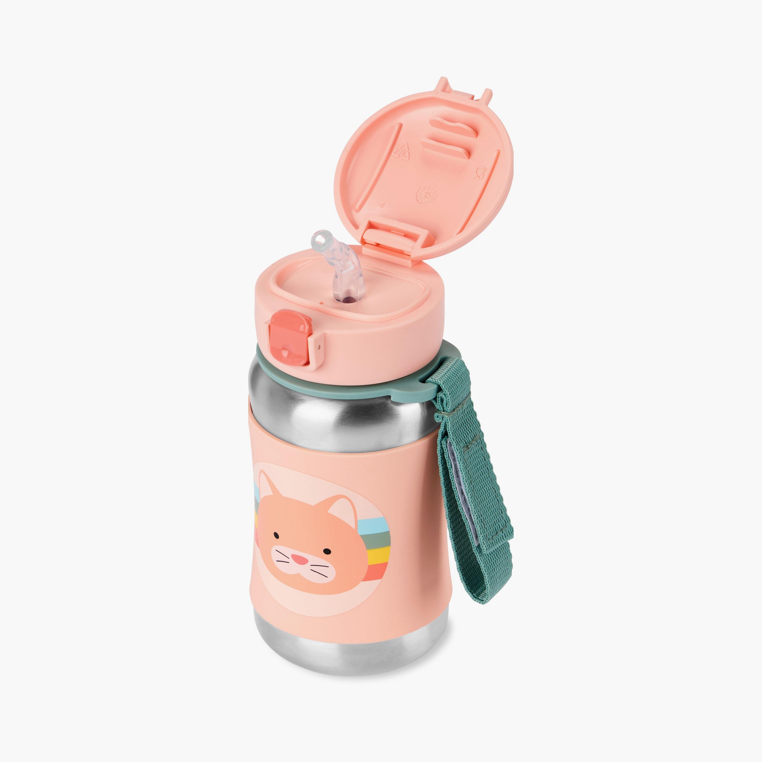 زجاجة  زوو المصنوعة من الفولاذ المقاوم للصدأ، قطة، 350 مل من سكيب هوب-school-waterbottles-image-2