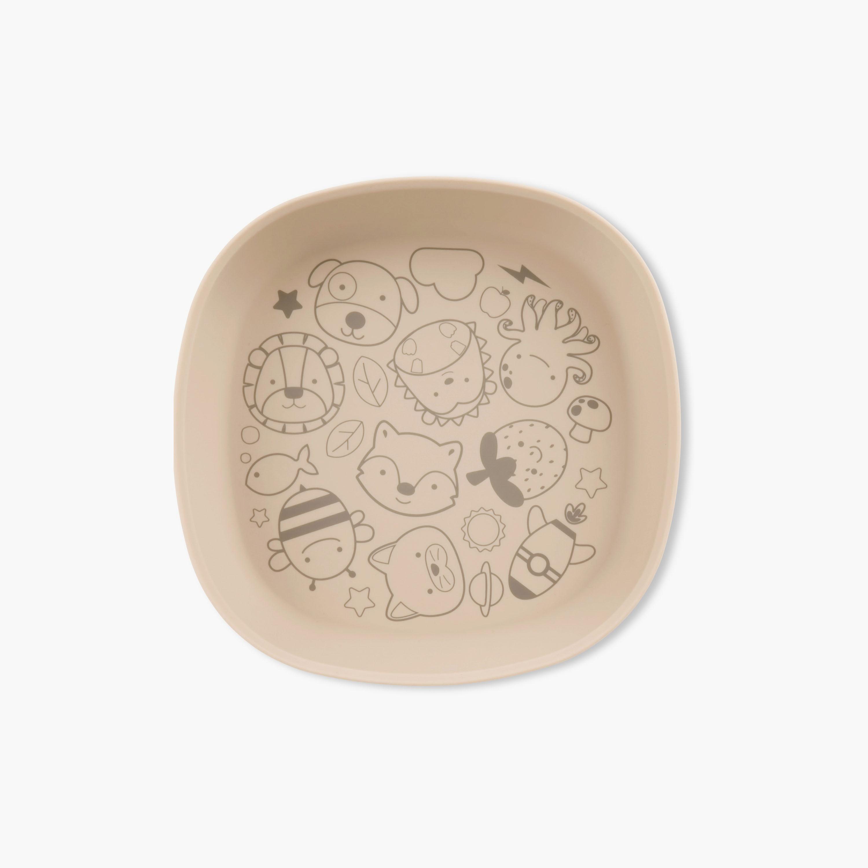 Skip Hop Squad Silicone Plate - Oat-baby-feeding-mealtimeessentials-image-1