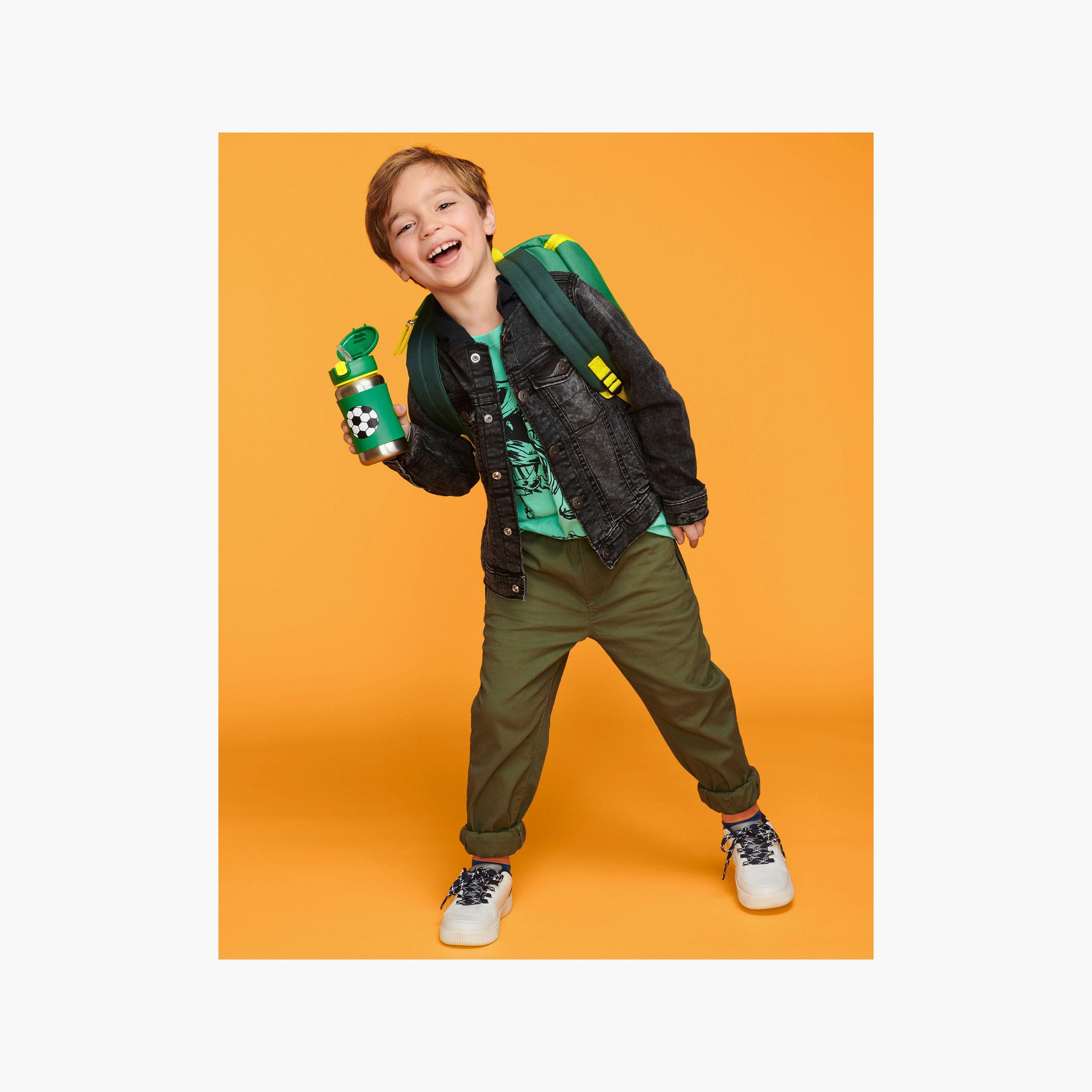 زجاجة سبارك ستايل المصنوعة من الفولاذ المقاوم للصدأ، كرة قدم، 350 مل من سكيب هوب-school-waterbottles-image-3