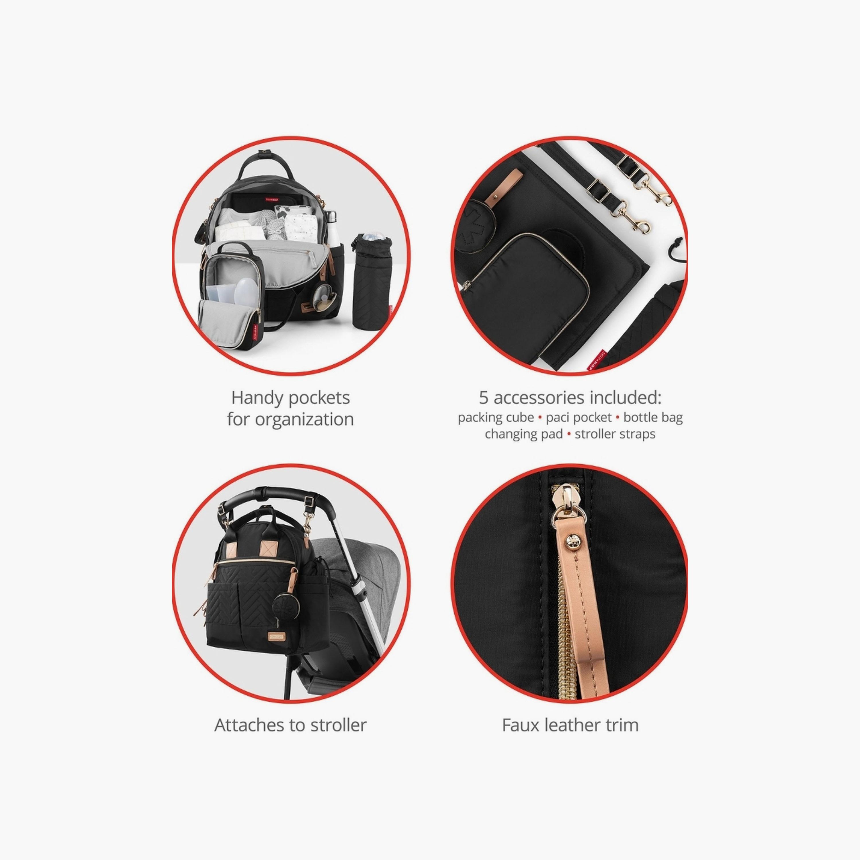 Skip Hop Diaper Backpack with 5-Piece Accessories Black-baby-diapering-diaperbags-image-3