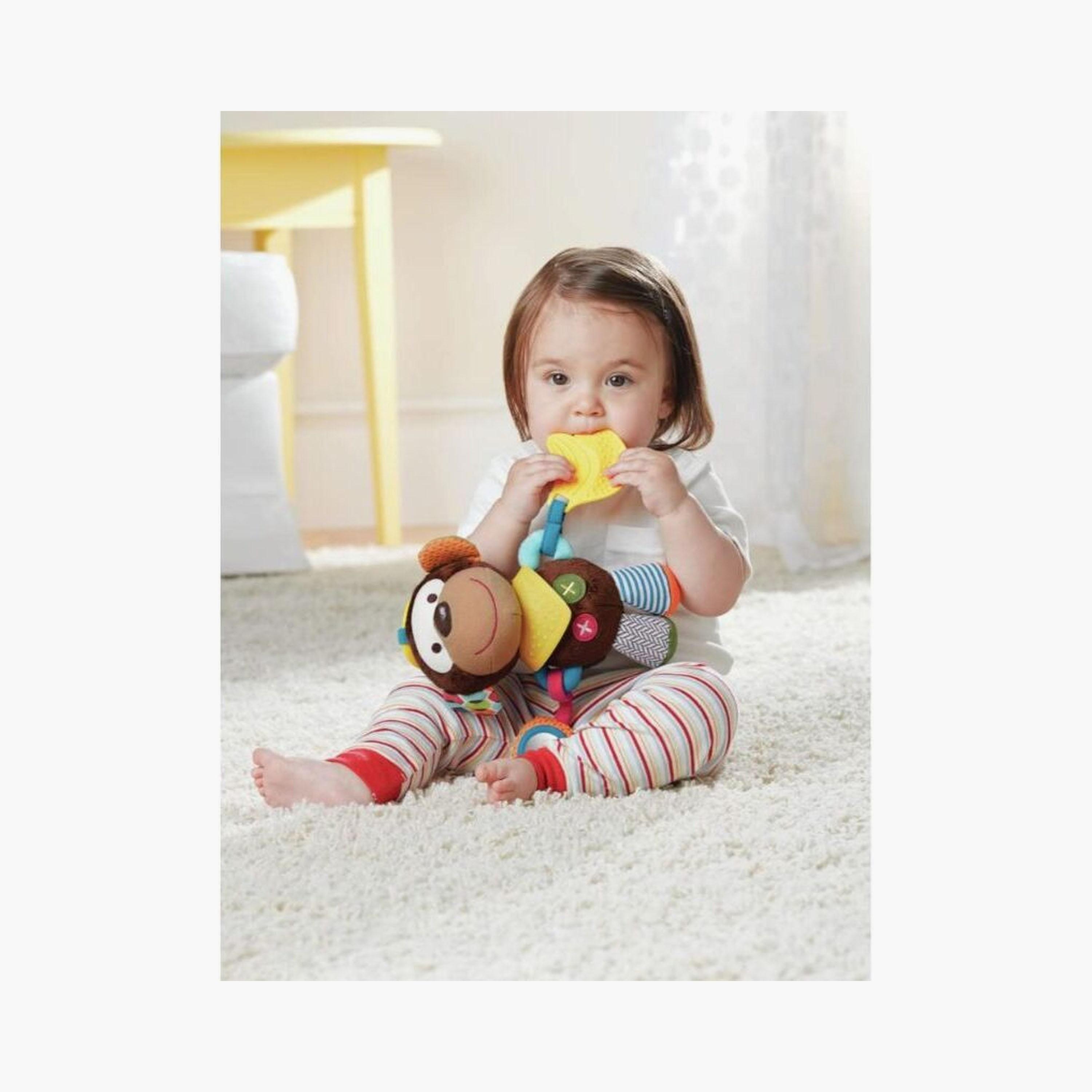 Skip Hop Bandana Buddies Activity Toy - Monkey - Multi Color-toys-plushsofttoys-animals-image-3
