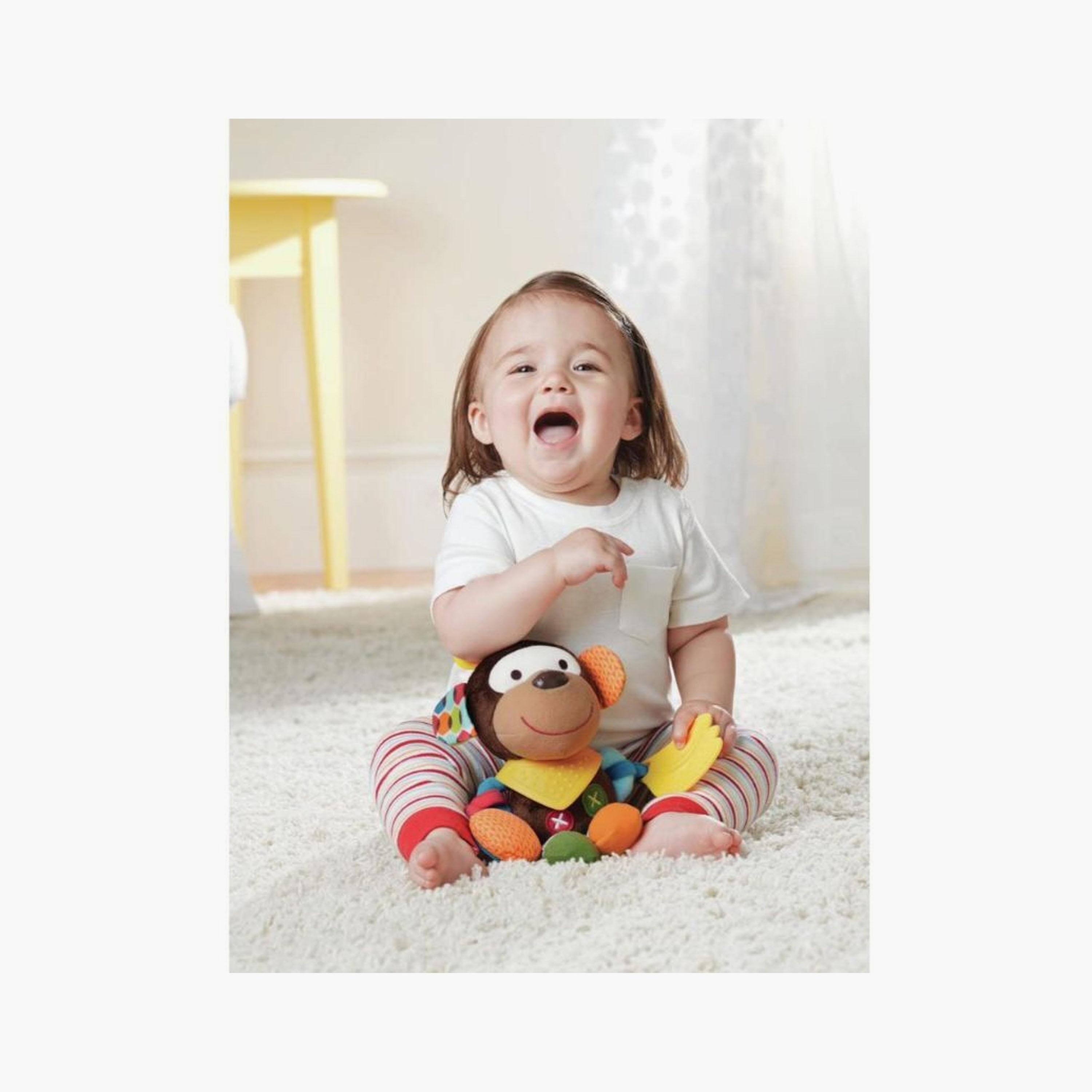 Skip Hop Bandana Buddies Activity Toy - Monkey - Multi Color-toys-plushsofttoys-animals-image-4