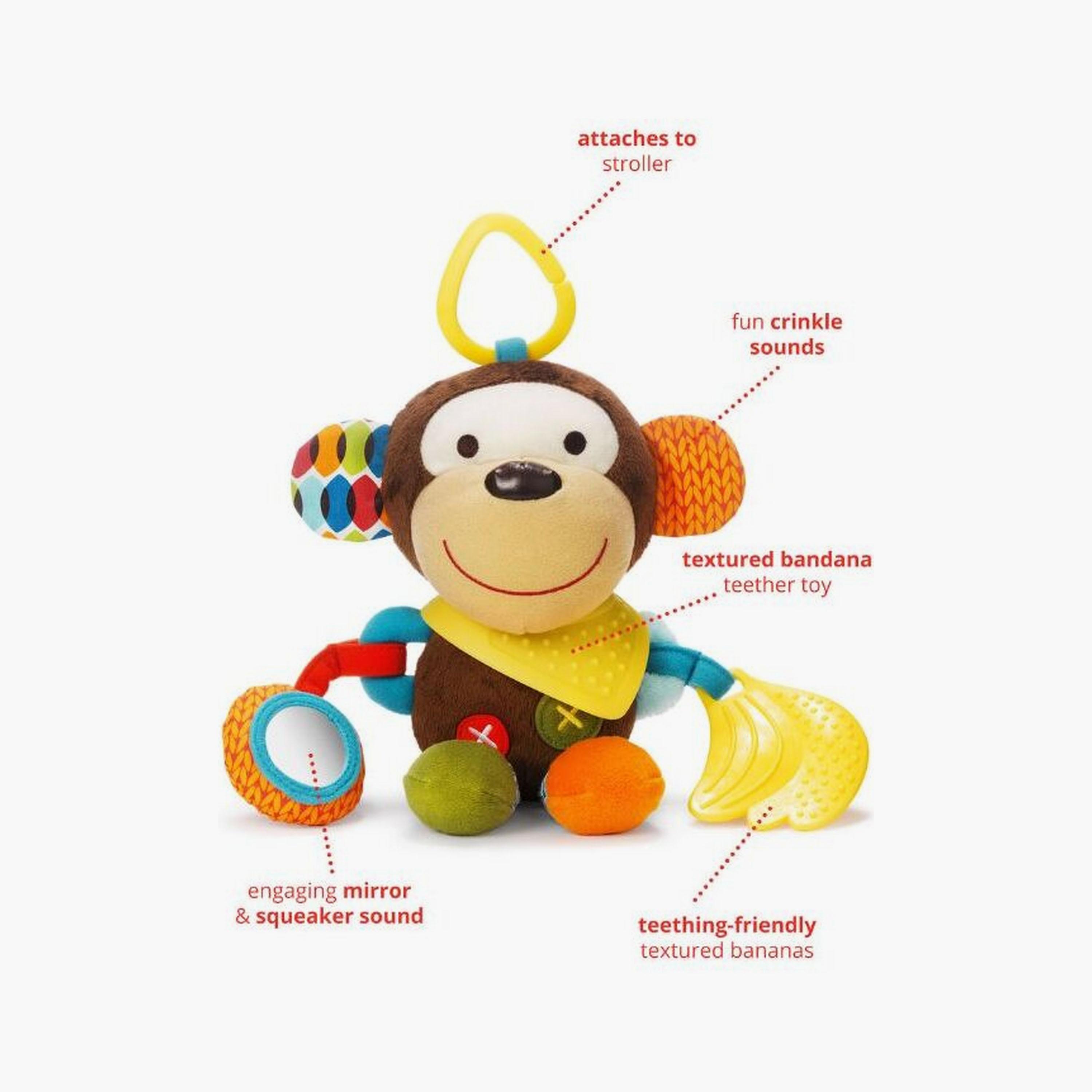 Skip Hop Bandana Buddies Activity Toy - Monkey - Multi Color-toys-plushsofttoys-animals-image-5