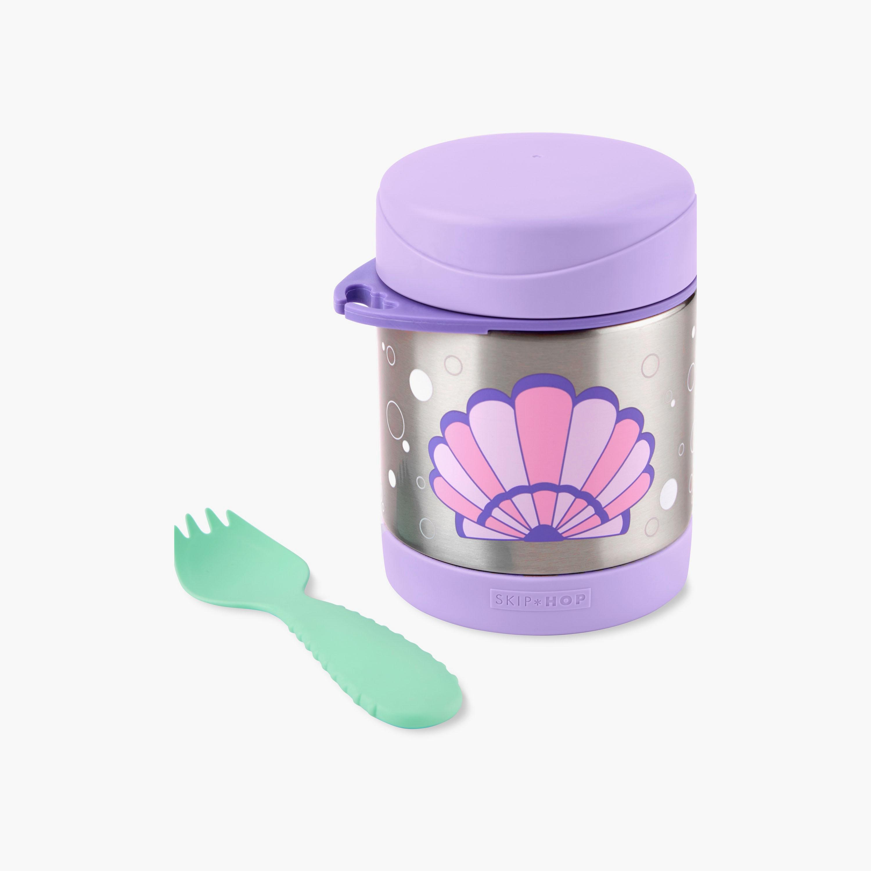 Skip Hop Spark Style Food Jar with Fork - Seashell-school-lunchessentials-lunchboxes-image-2