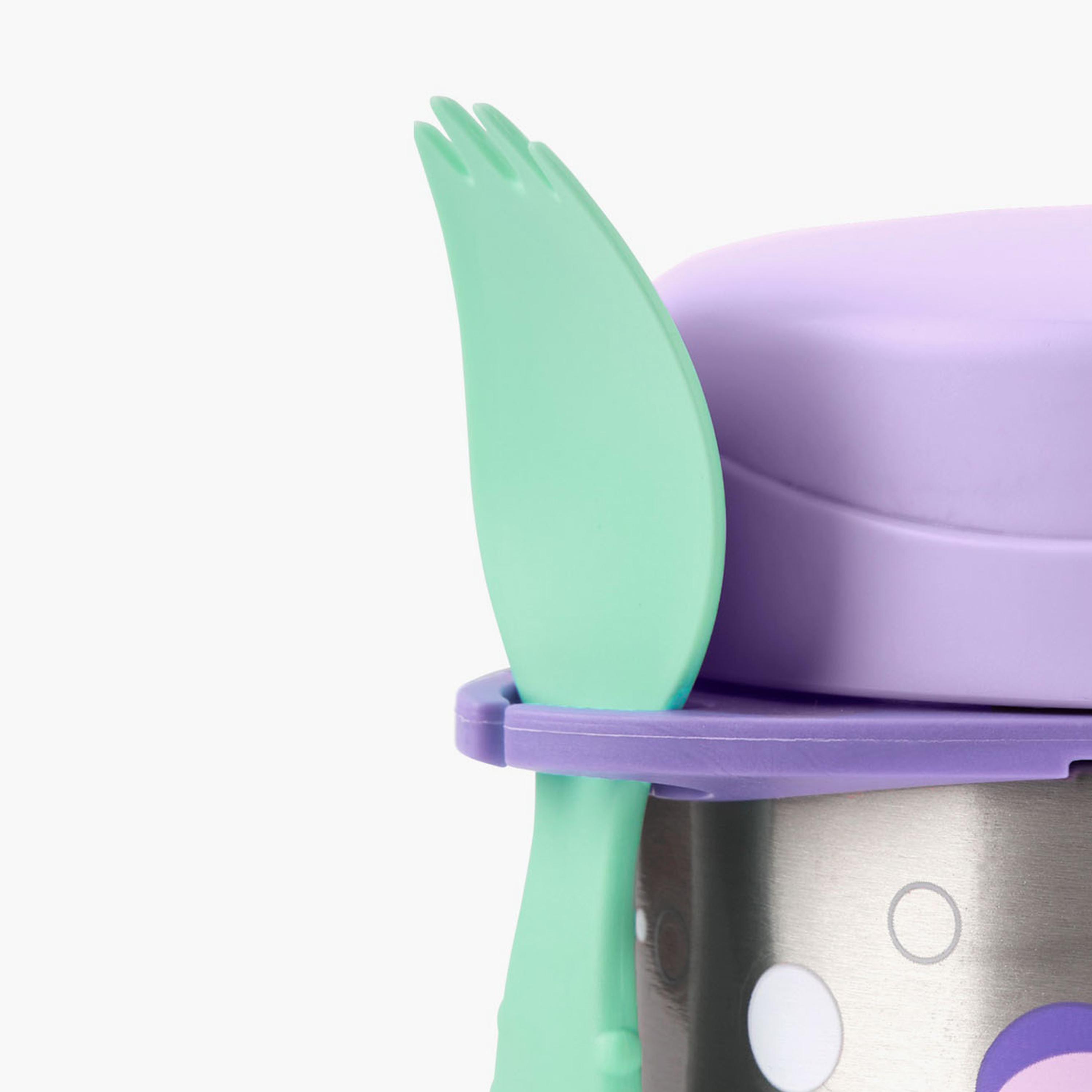 Skip Hop Spark Style Food Jar with Fork - Seashell-school-lunchessentials-lunchboxes-image-3