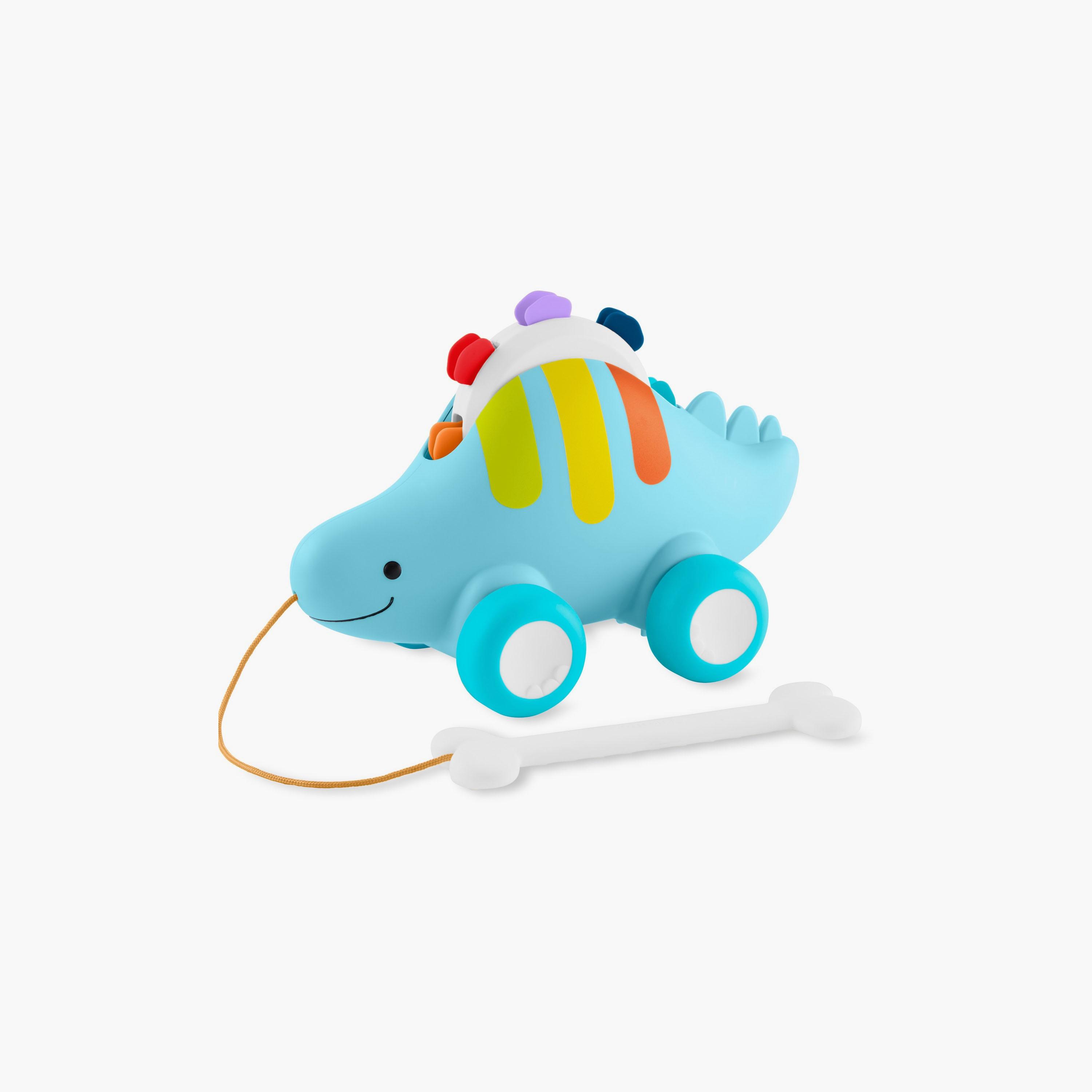 Skip Hop Explore & More 3-In-1 Baby Musical Pull Toy - Dinosaur - Multi Color-toys-babyandtoddlertoys-pushandpulltoys-image-1