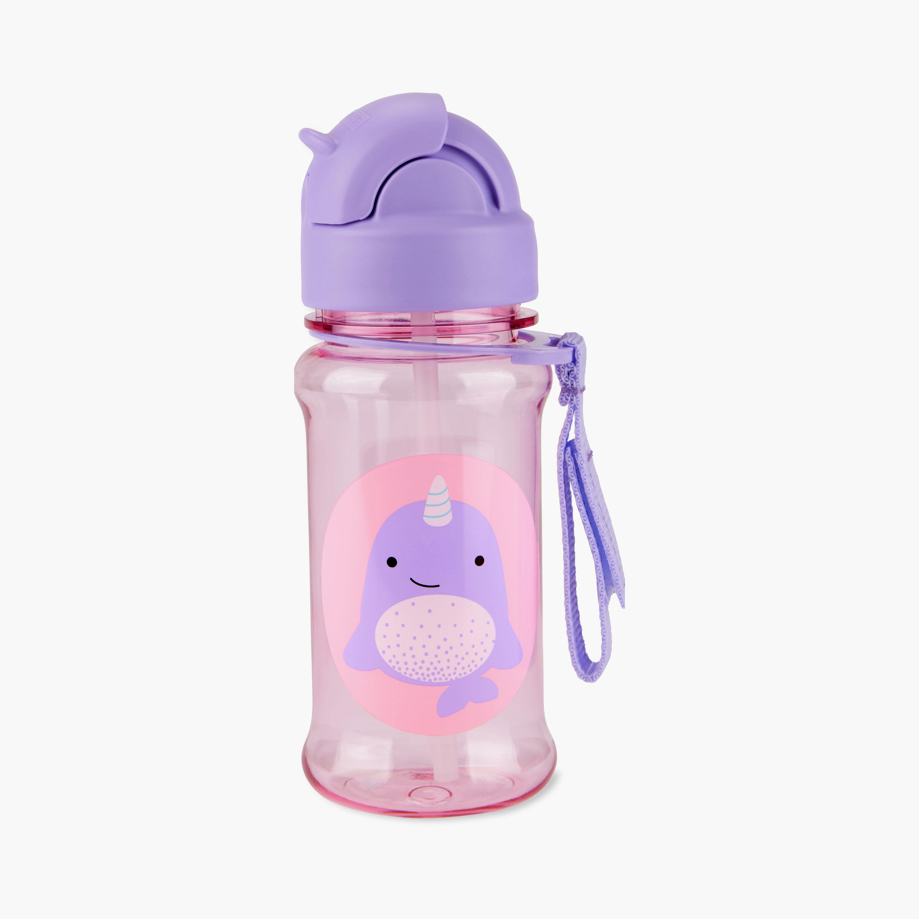 Skip Hop Zoo Tritan Straw Bottle - Narwhal - 350 ml-school-waterbottles-image-1