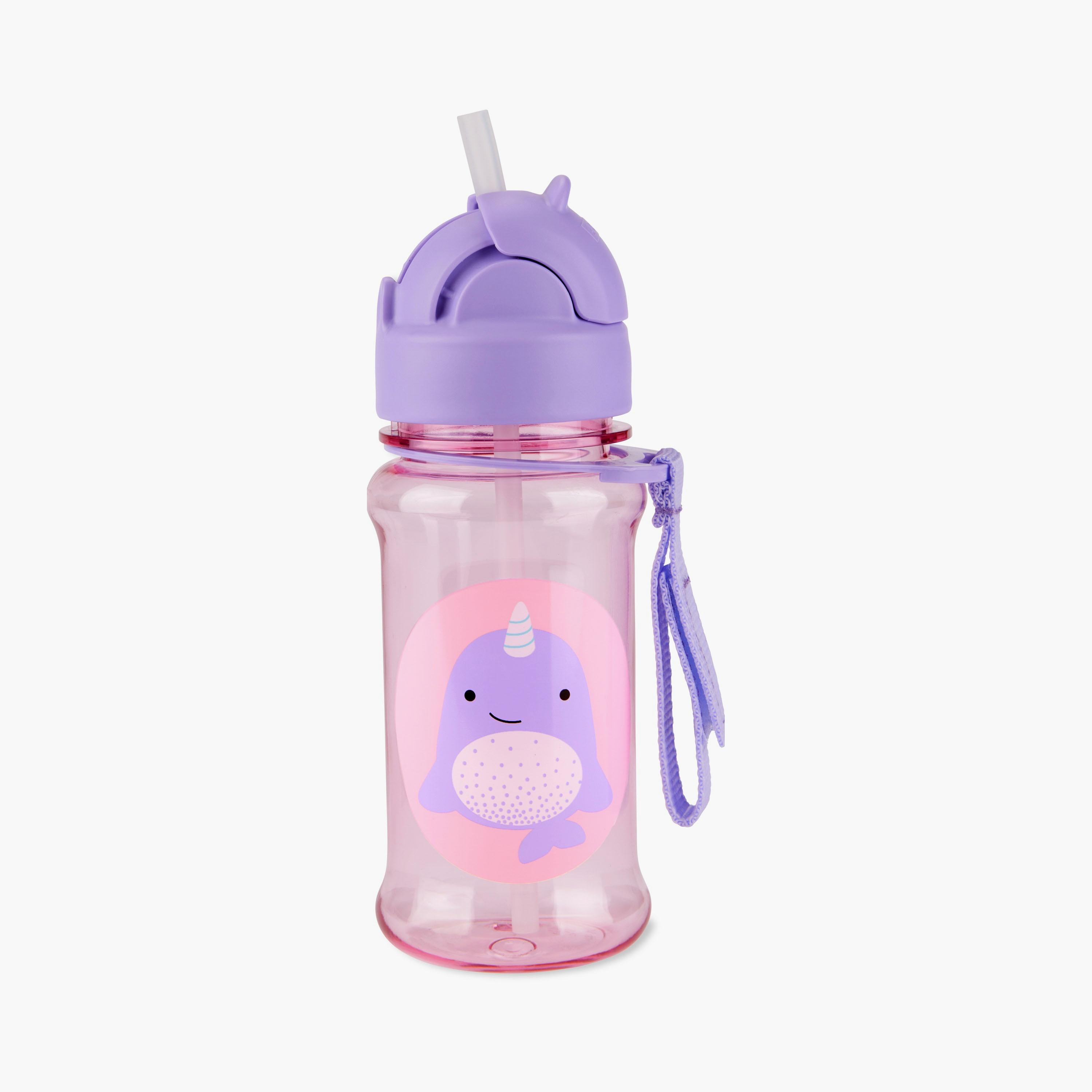 Skip Hop Zoo Tritan Straw Bottle - Narwhal - 350 ml-school-waterbottles-image-2