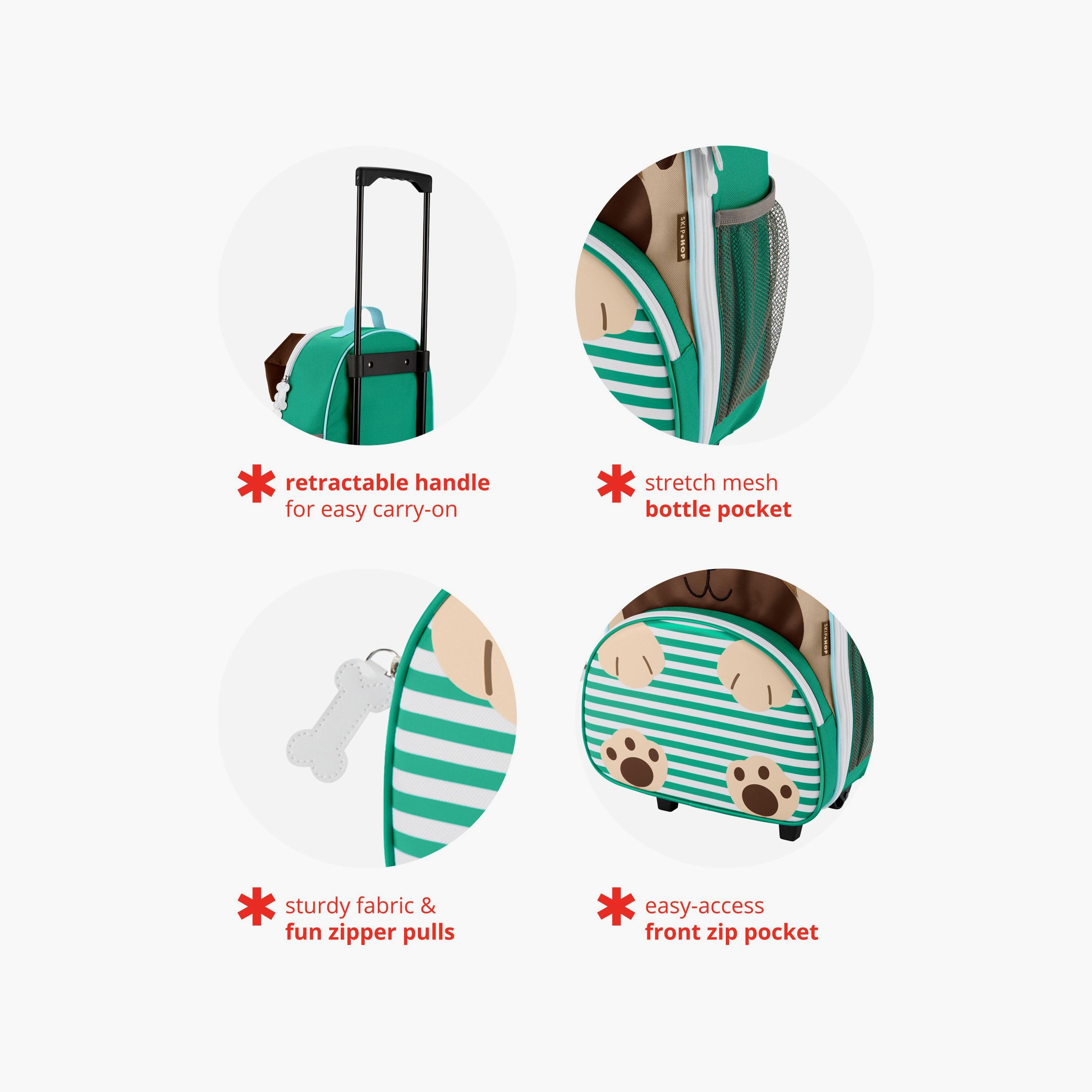 Skip Hop Zoo Luggage Trolley Bag - Pug-school-bagsandbackpacks-trolleybags-image-2