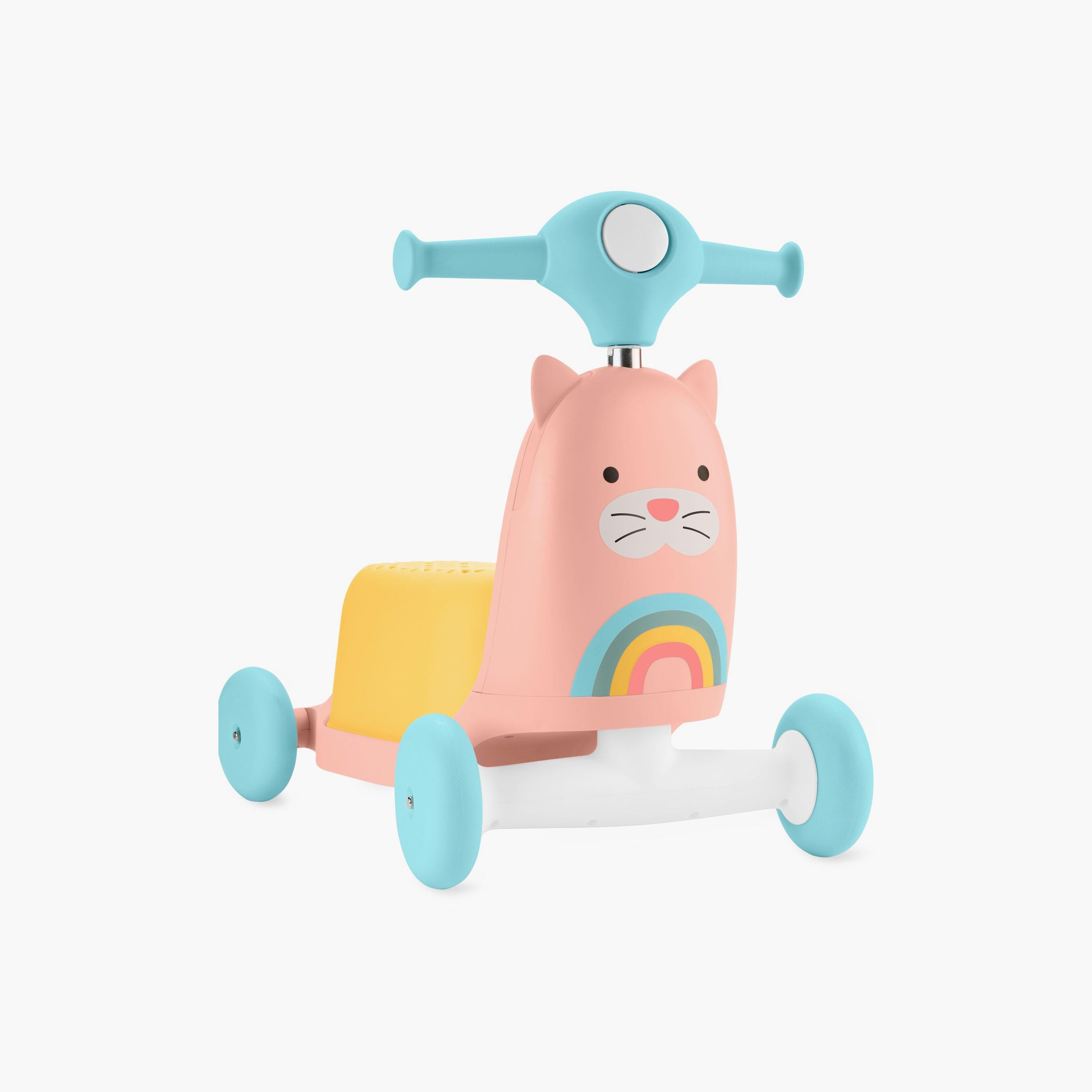 Skip Hop Zoo 3-In-1 Ride On - Cat - Multi Color-toys-outdoor-bikesandrideons-manualrideons-image-1