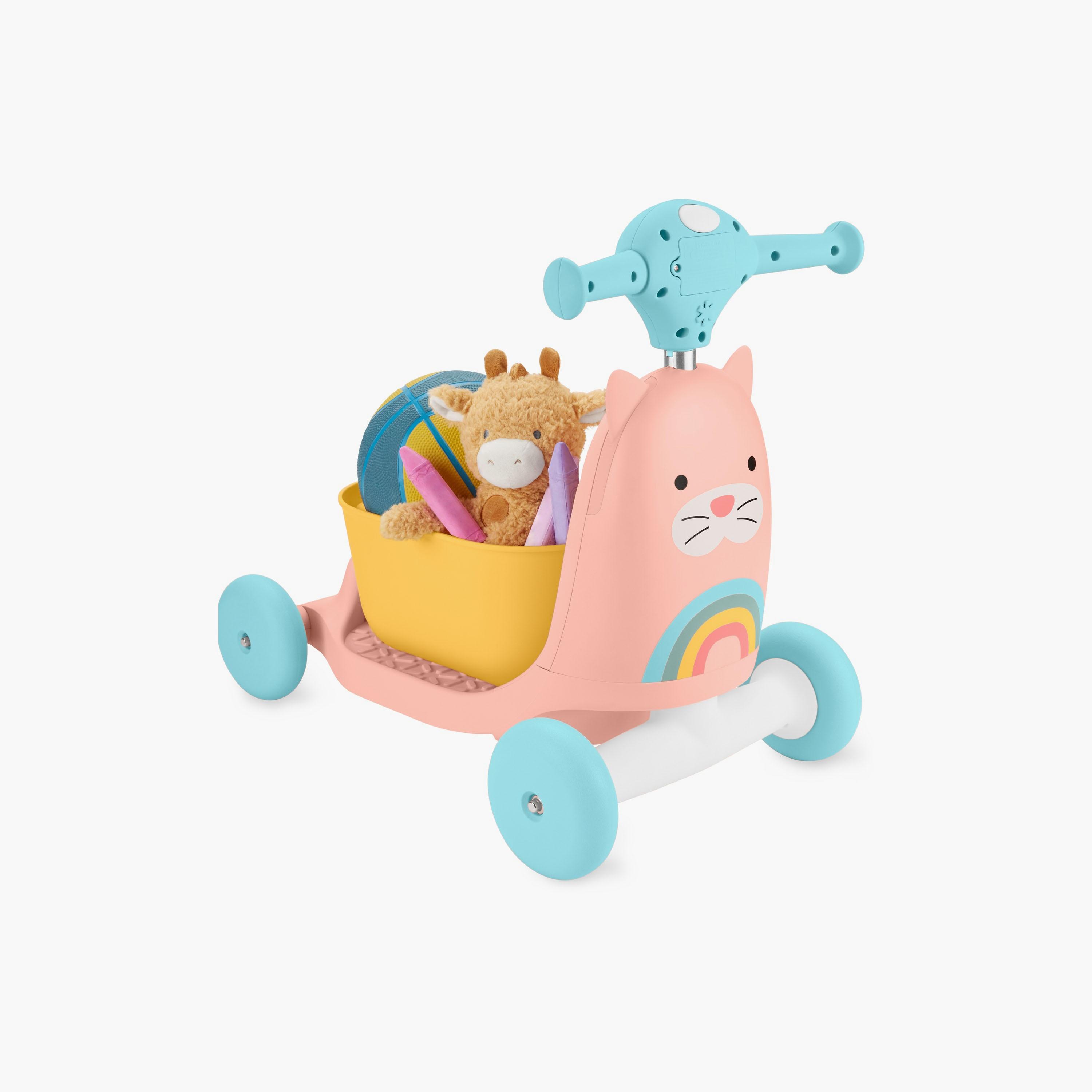 Skip Hop Zoo 3-In-1 Ride On - Cat - Multi Color-toys-outdoor-bikesandrideons-manualrideons-image-3