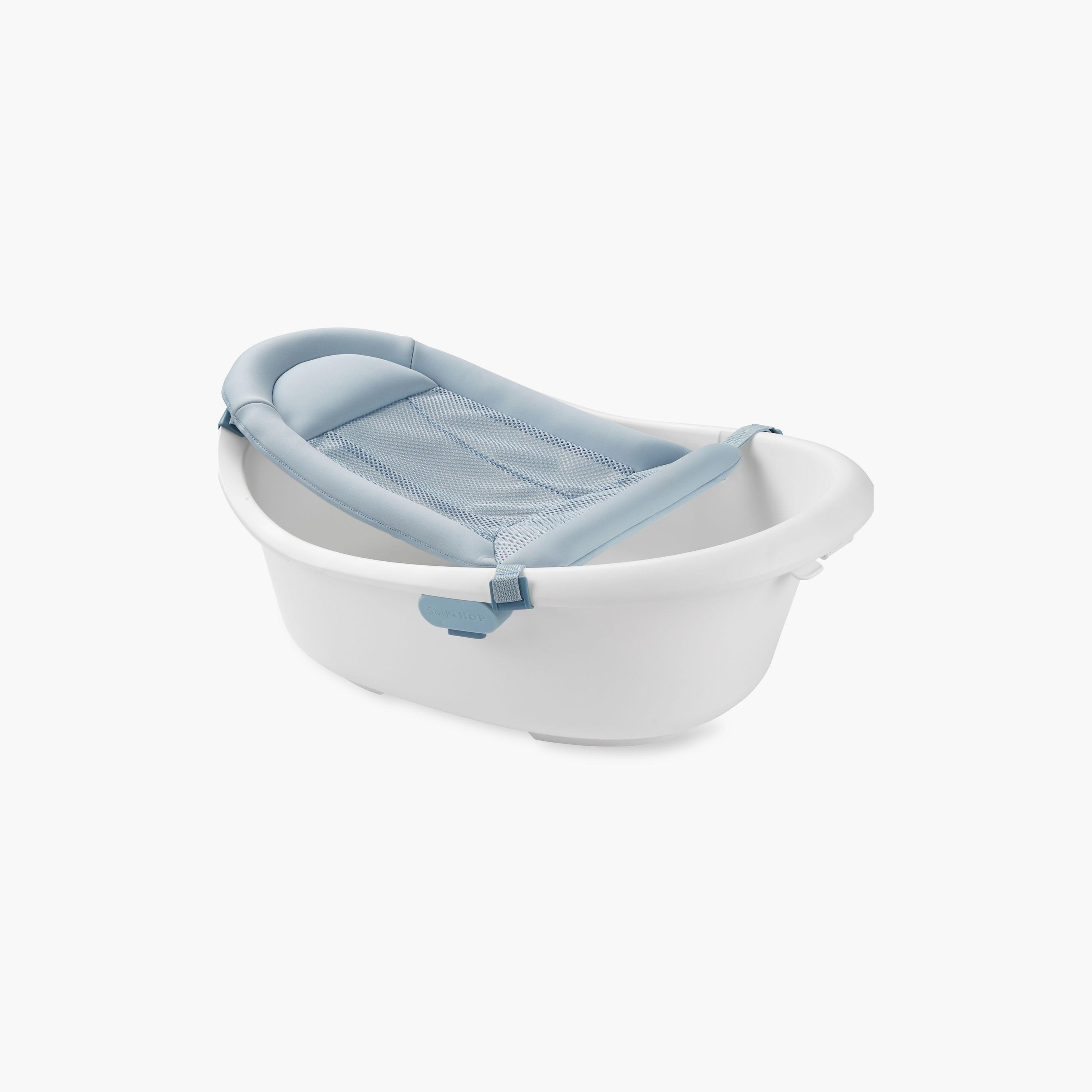 Skip Hop Wave 4-In-1 Bath Tub - White & Blue-baby-bathandcare-bathtubs-image-1