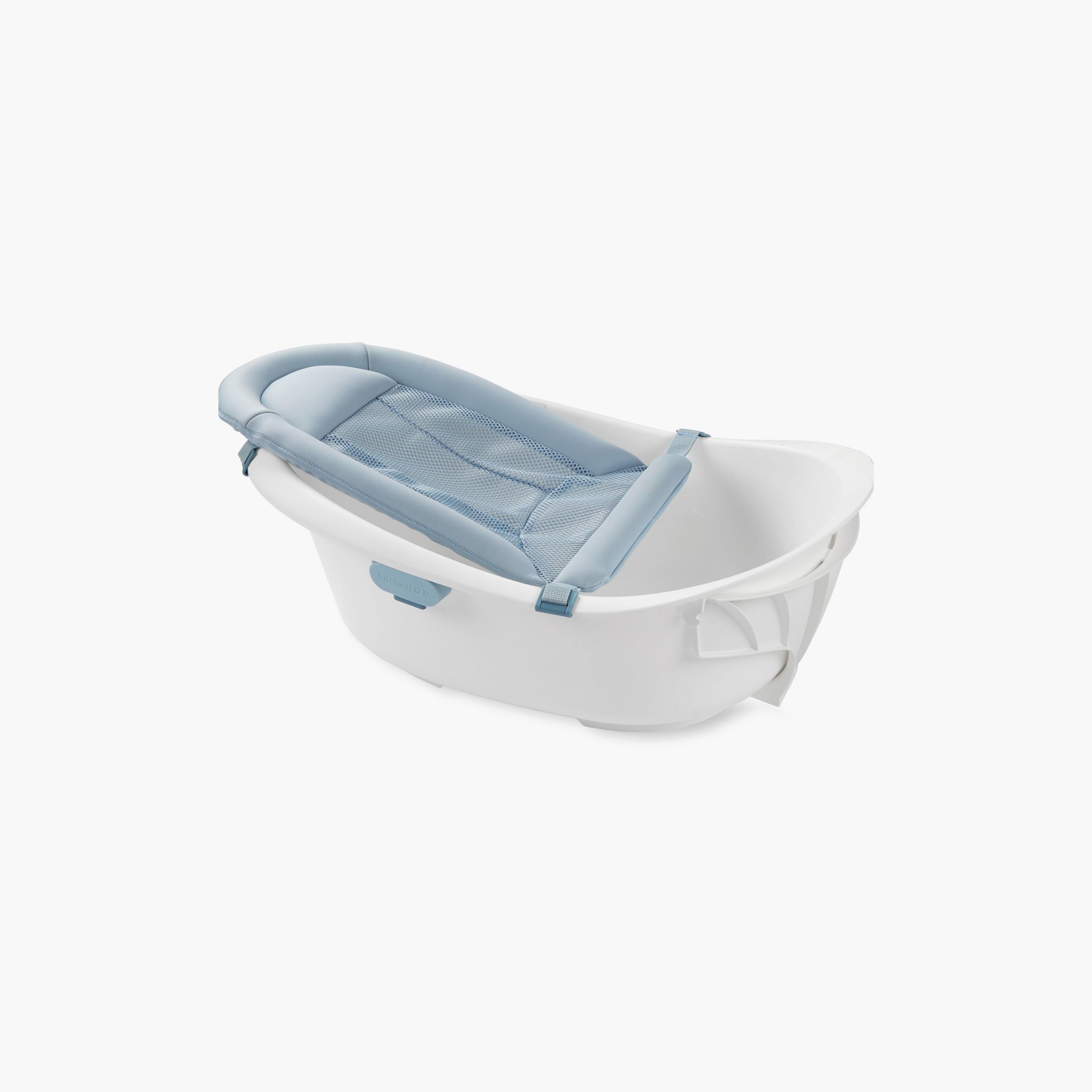 Skip Hop Wave 4-In-1 Bath Tub - White & Blue-baby-bathandcare-bathtubs-image-3