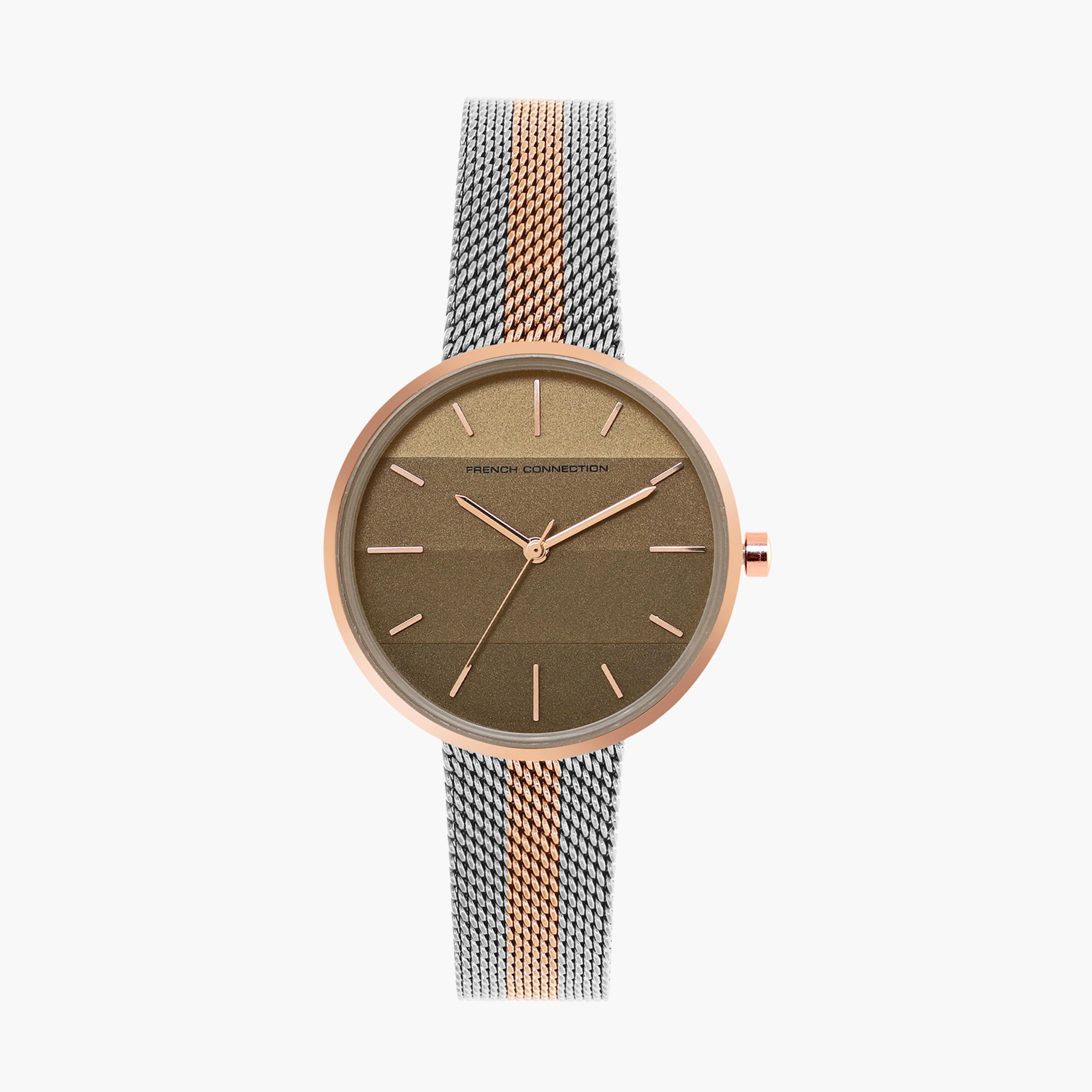 French Connection Women's 30MM Gold Analog Metal Strap Watch | FCN00042C-women-watchesandjewellery-watches-image-1