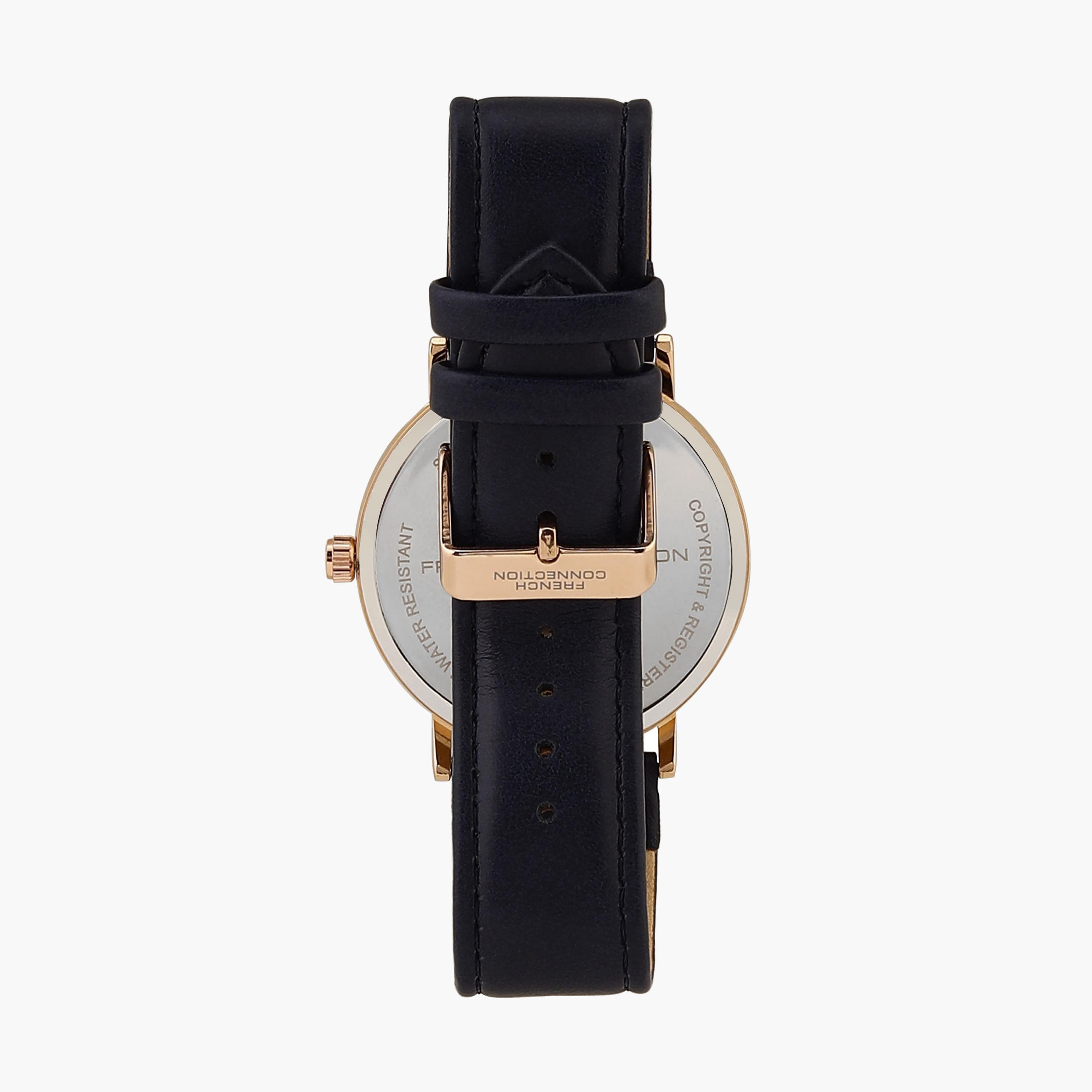 فرينش كونيكشن- ساعة رجالية تناظرية سوار جلدي لون أسود  42 مم | FCN00044C-men-watchesandjewellery-watches-image-5
