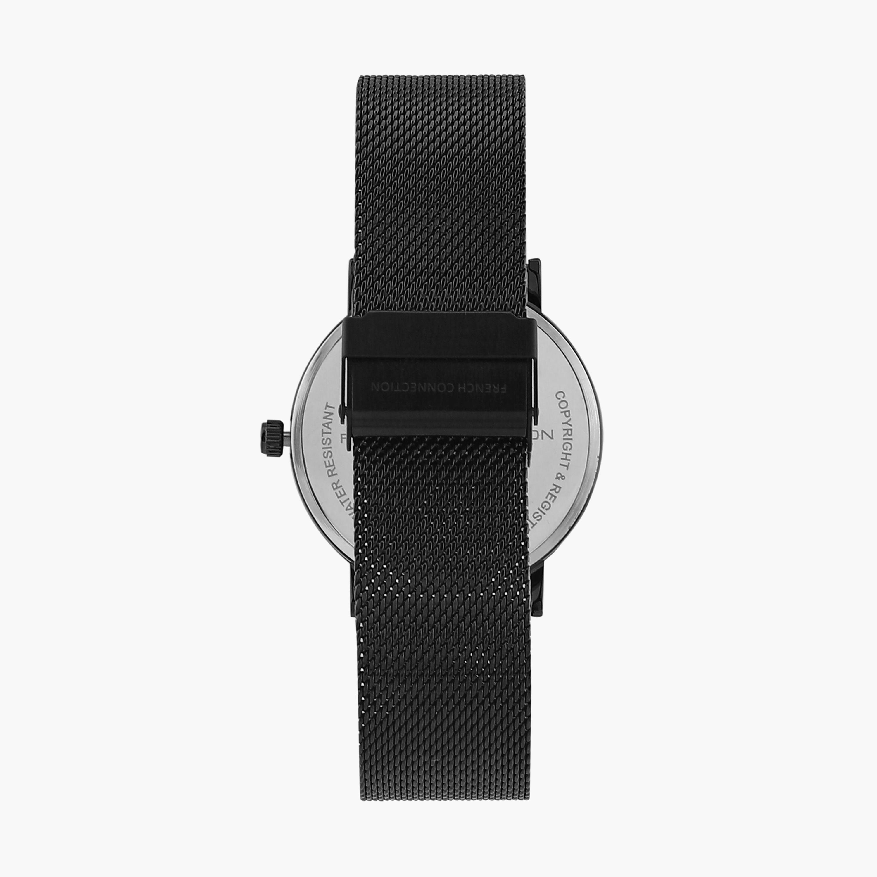 فرينش كونيكشن- ساعة رجالية تناظرية سوار ستانلس ستيل لون أسود  42 مم | FCN00044E-men-watchesandjewellery-watches-image-3