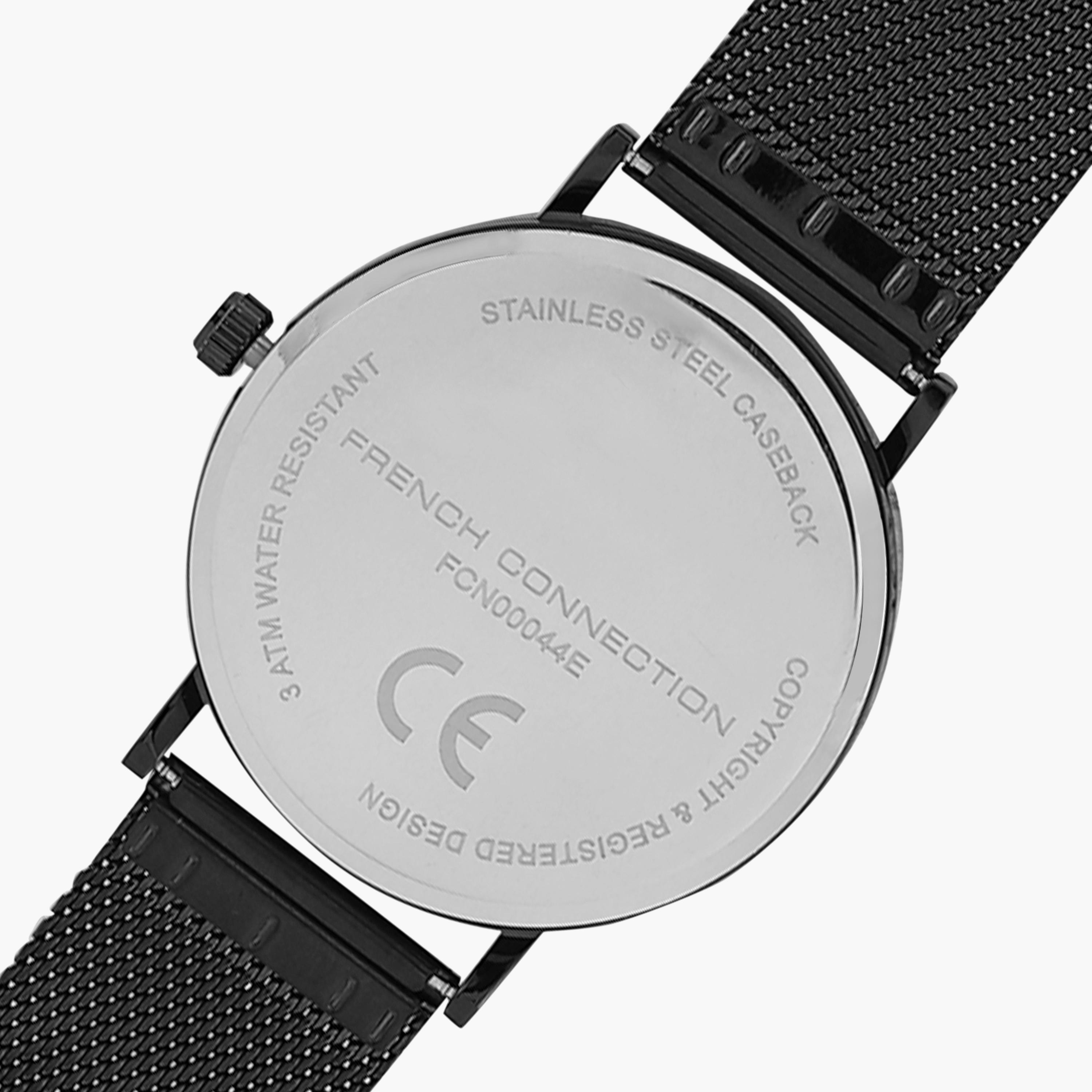 فرينش كونيكشن- ساعة رجالية تناظرية سوار ستانلس ستيل لون أسود  42 مم | FCN00044E-men-watchesandjewellery-watches-image-8