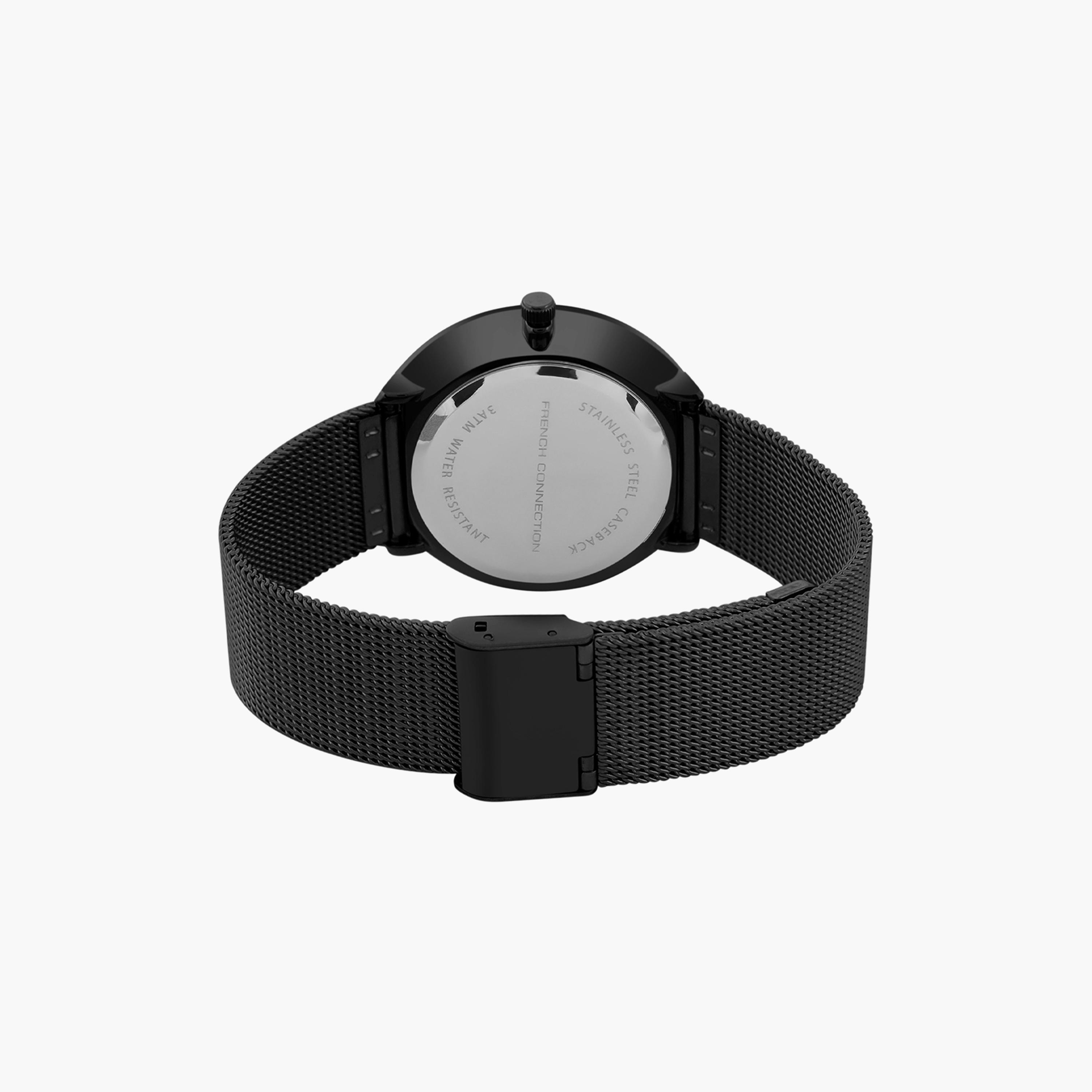 فرينش كونيكشن- ساعة رجالية تناظرية سوار ستانلس ستيل لون أسود  41 مم | FCB01BM-men-watchesandjewellery-watches-image-3