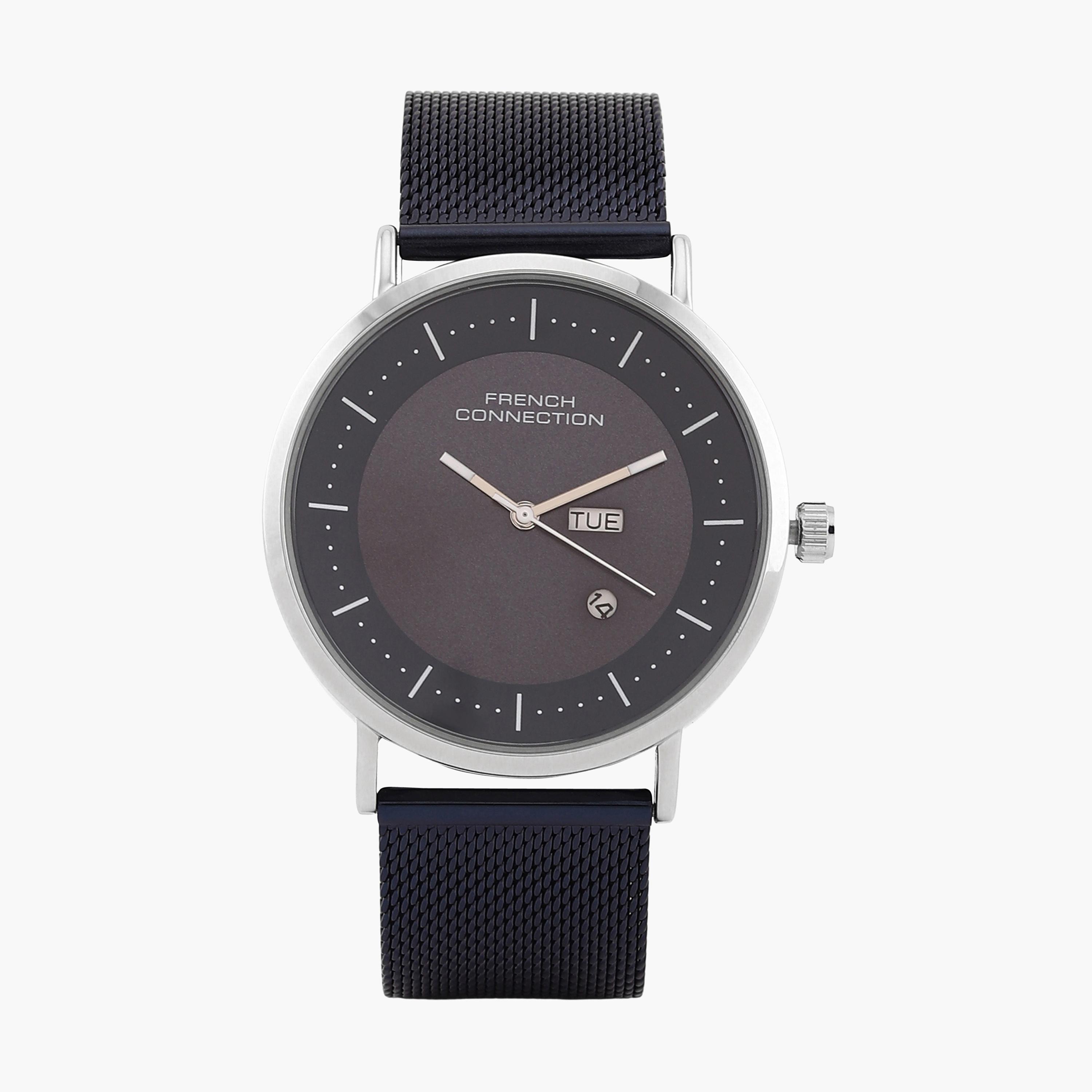 فرينش كونيكشن- ساعة رجالية تناظرية سوار ستانلس ستيل لون أسود  42 مم | FCN00044F-men-watchesandjewellery-watches-image-3