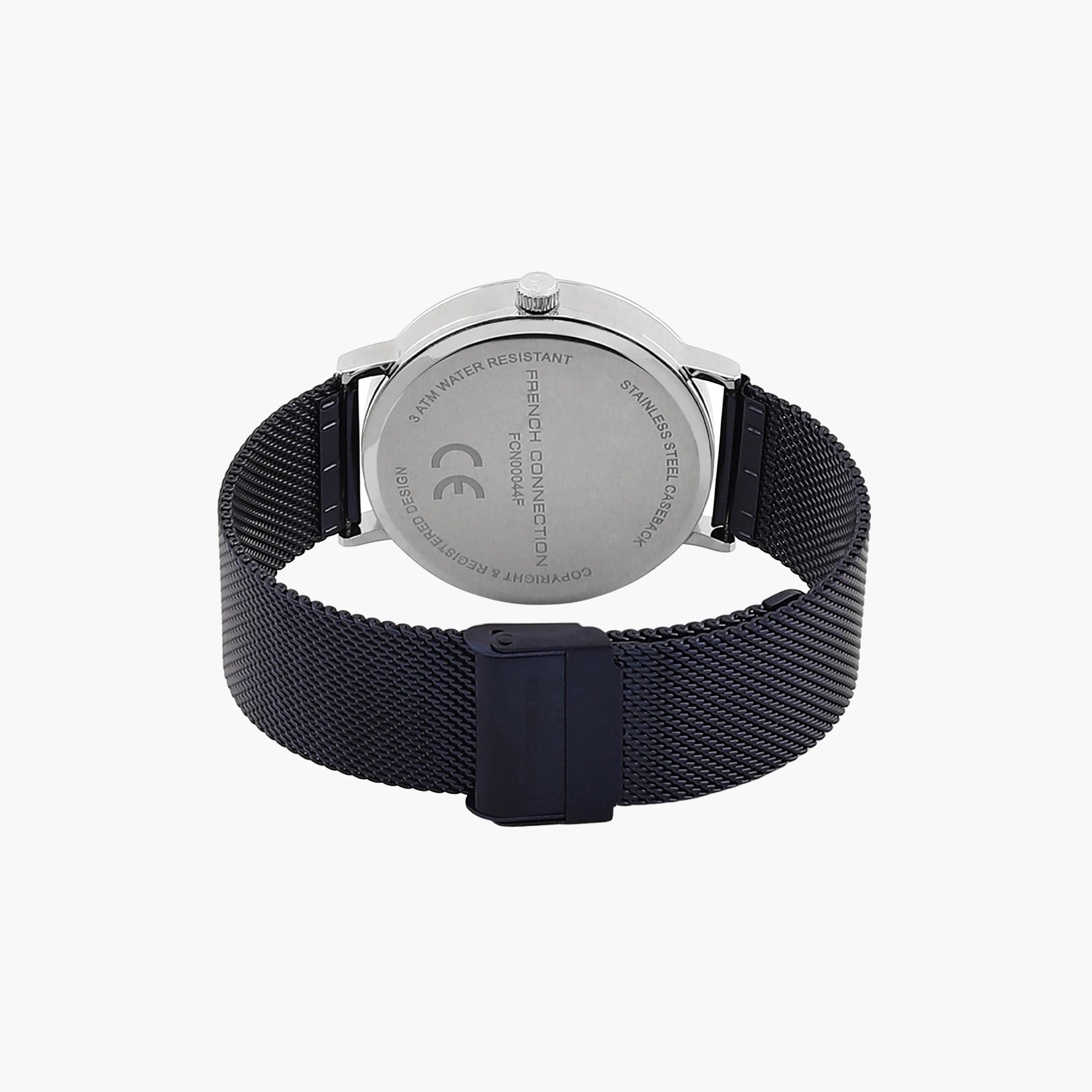 فرينش كونيكشن- ساعة رجالية تناظرية سوار ستانلس ستيل لون أسود  42 مم | FCN00044F-men-watchesandjewellery-watches-image-7
