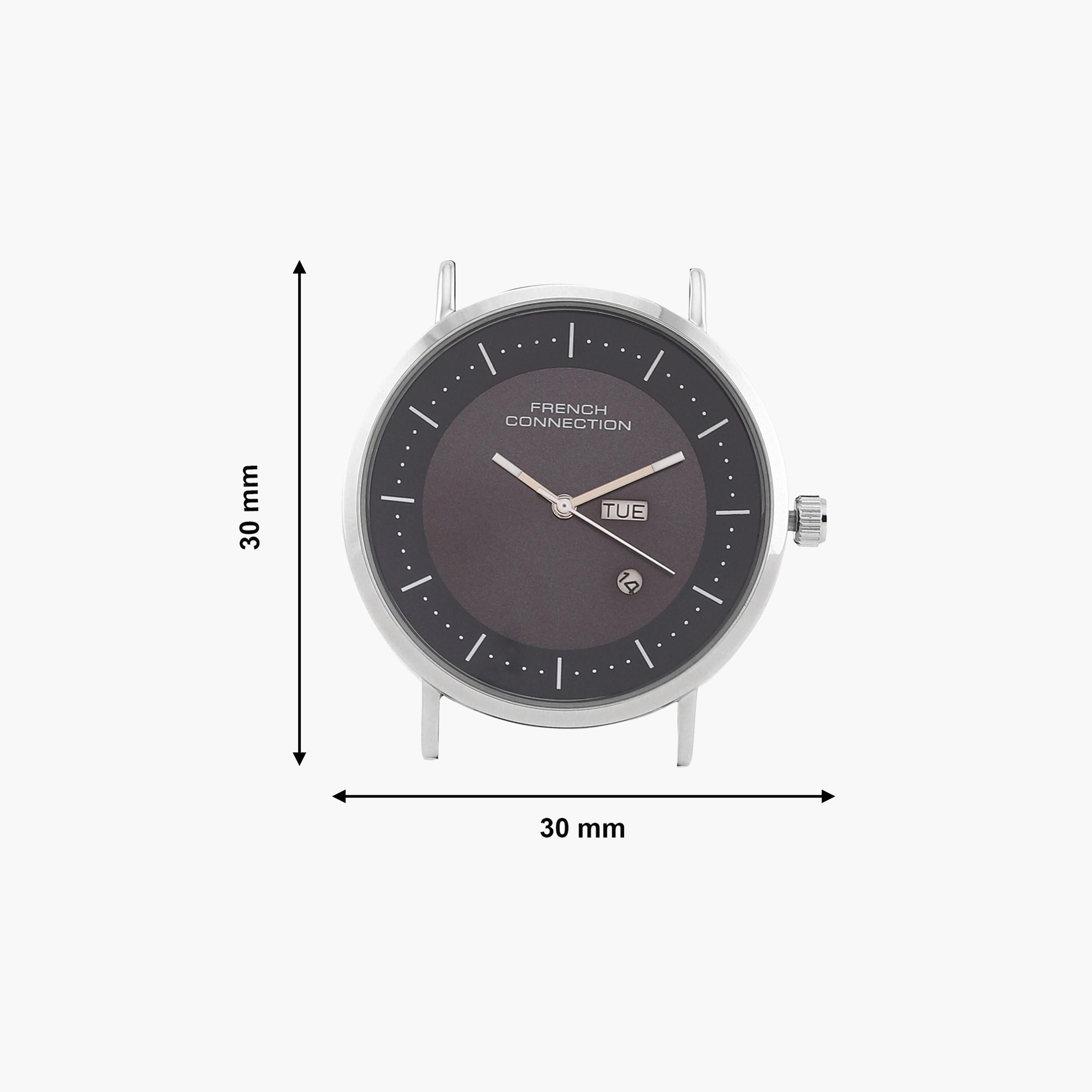 فرينش كونيكشن- ساعة رجالية تناظرية سوار ستانلس ستيل لون أسود  42 مم | FCN00044F-men-watchesandjewellery-watches-image-9