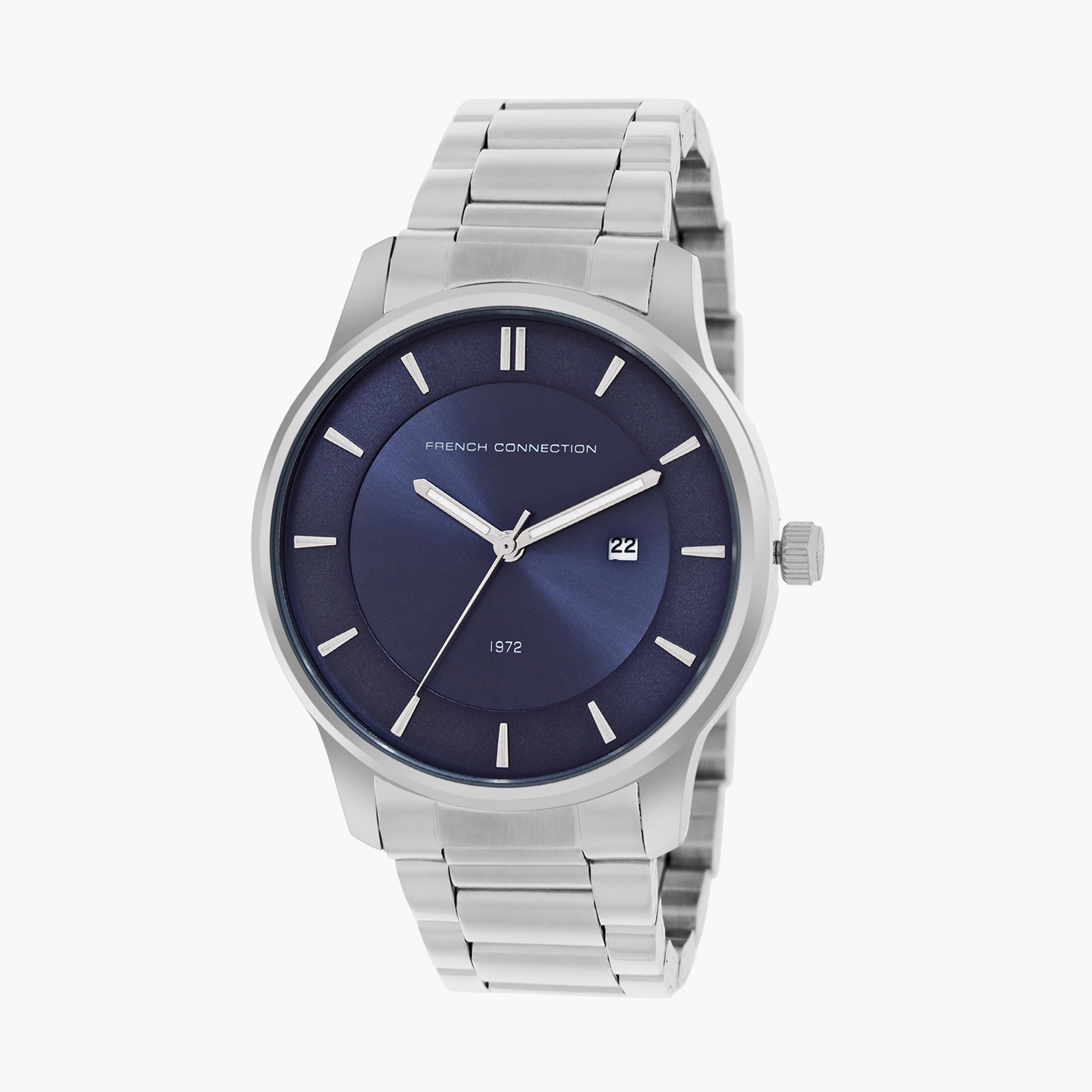 فرينش كونيكشن- ساعة رجالية تناظرية سوار ستانلس ستيل لون فضي  43 مم | FCN00057C-men-watchesandjewellery-watches-image-2