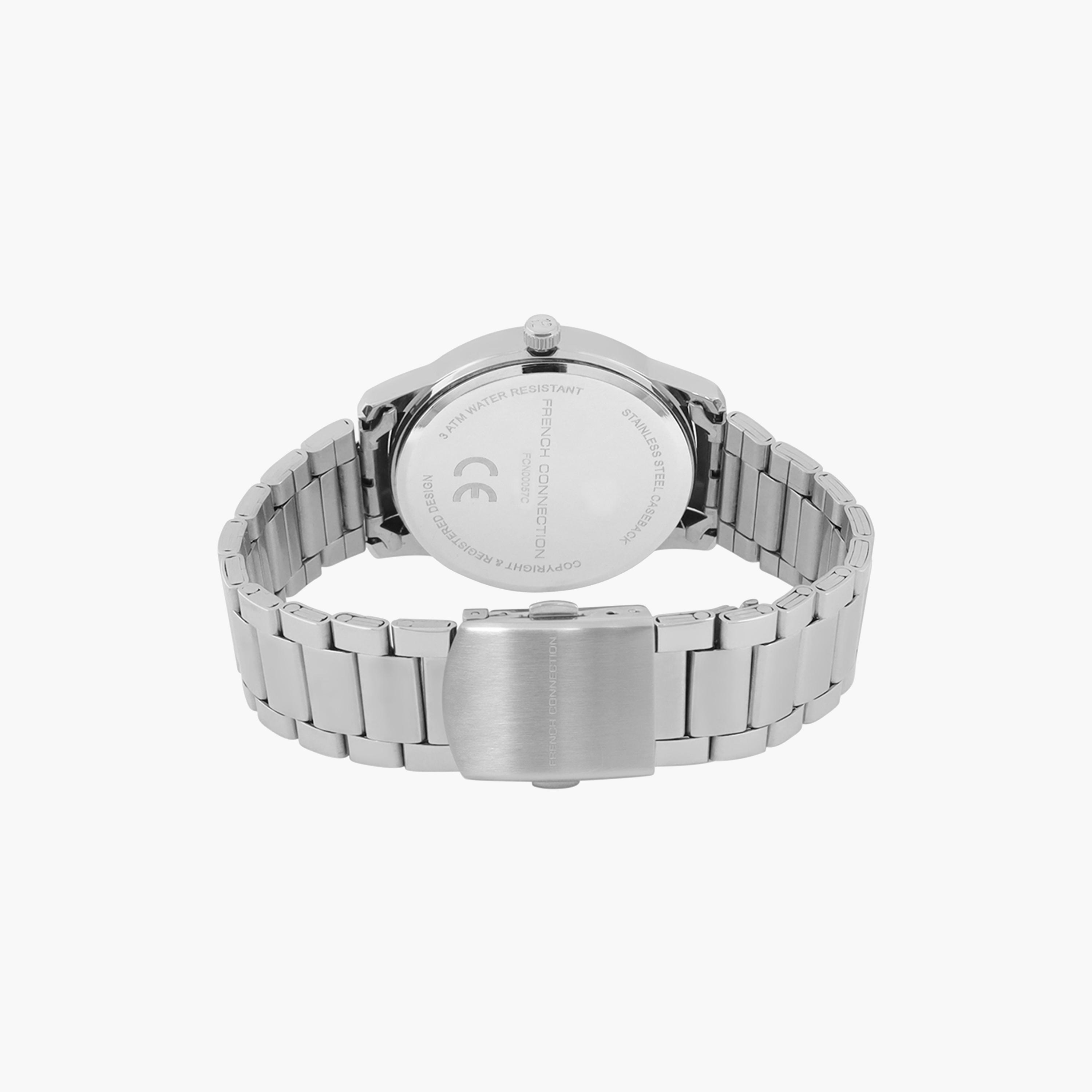 فرينش كونيكشن- ساعة رجالية تناظرية سوار ستانلس ستيل لون فضي  43 مم | FCN00057C-men-watchesandjewellery-watches-image-3