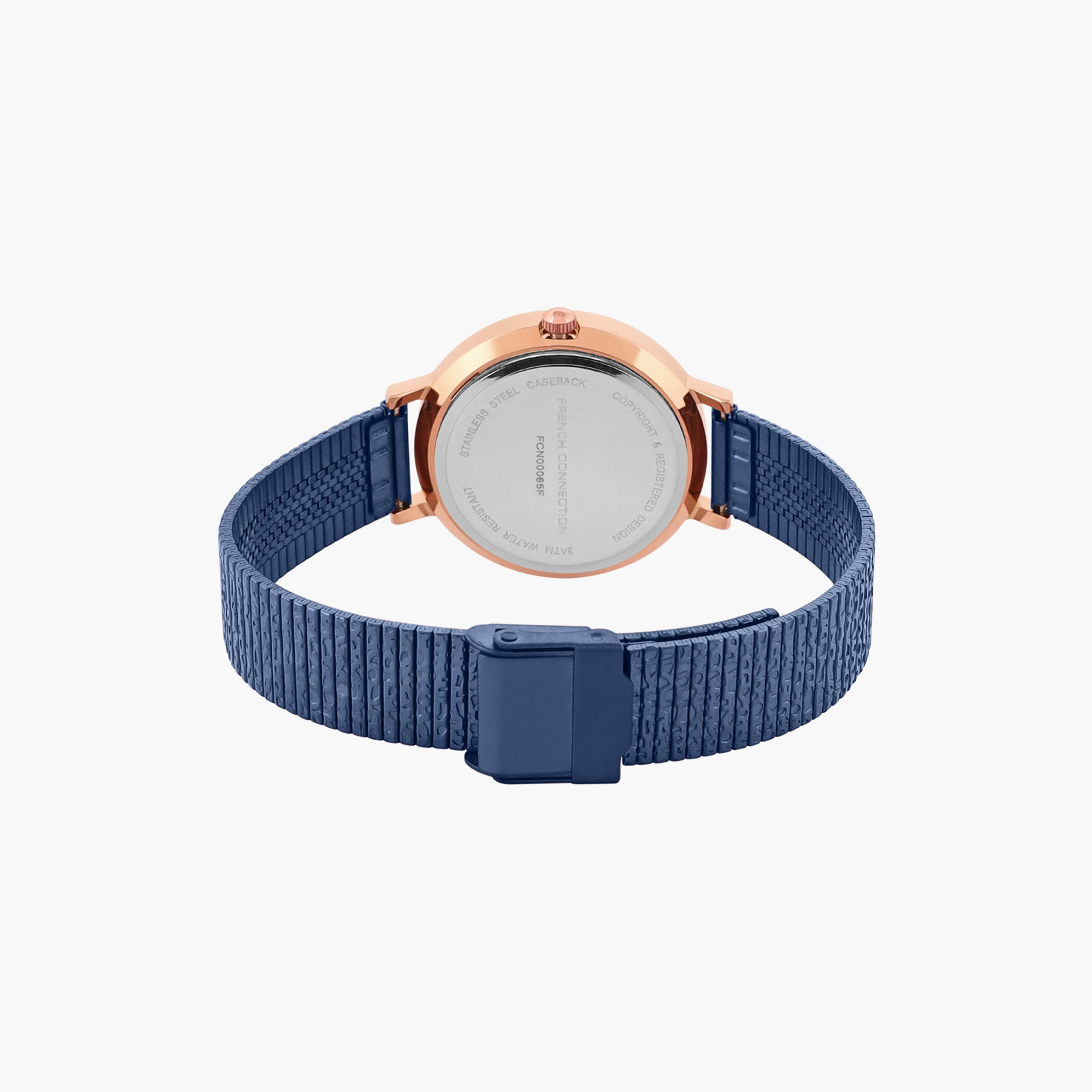 فرينش كونيكشن- ساعة نسائية تناظرية سوار ستانلس ستيل لون أزرق  34 مم | FCN00065F-women-watchesandjewellery-watches-image-3