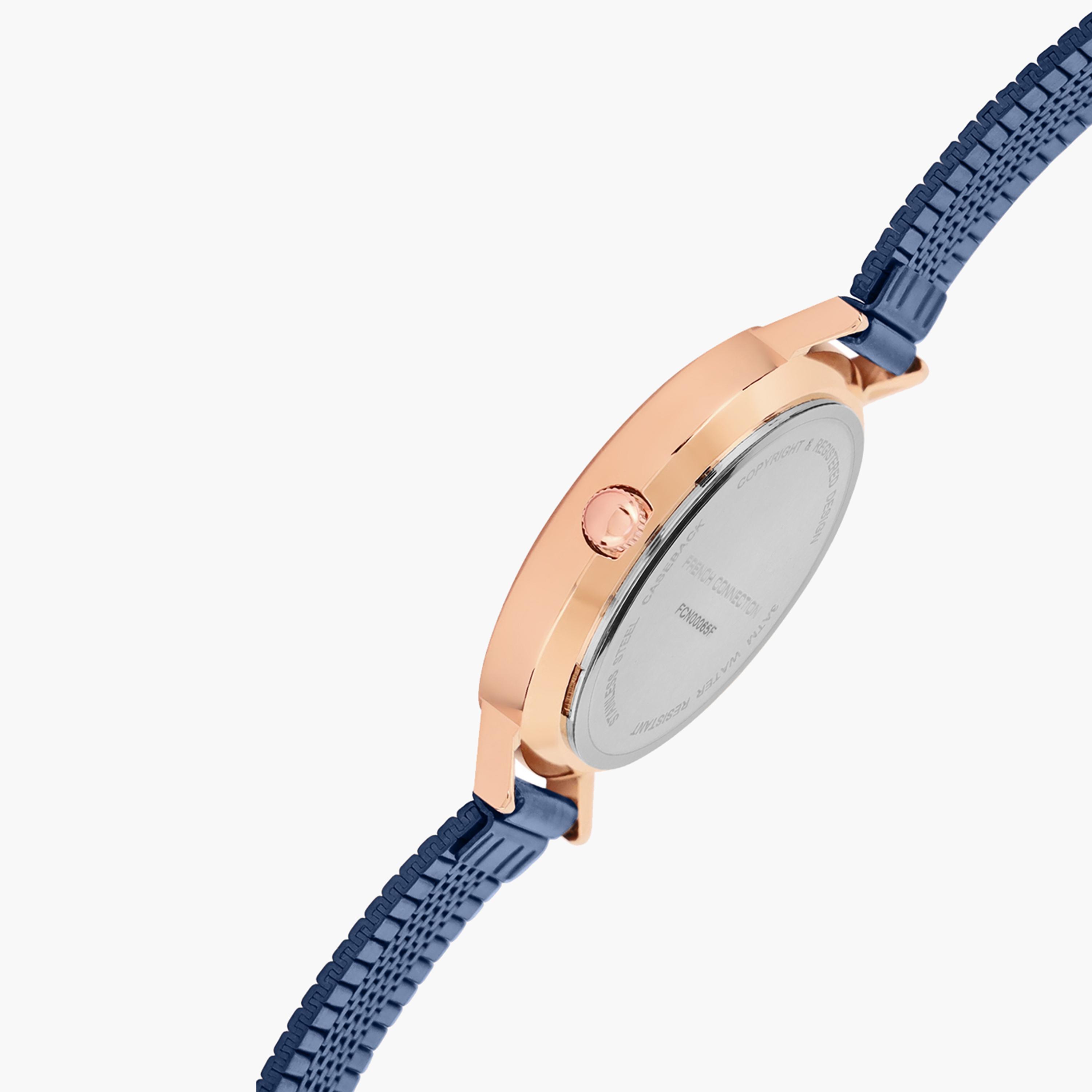 فرينش كونيكشن- ساعة نسائية تناظرية سوار ستانلس ستيل لون أزرق  34 مم | FCN00065F-women-watchesandjewellery-watches-image-4