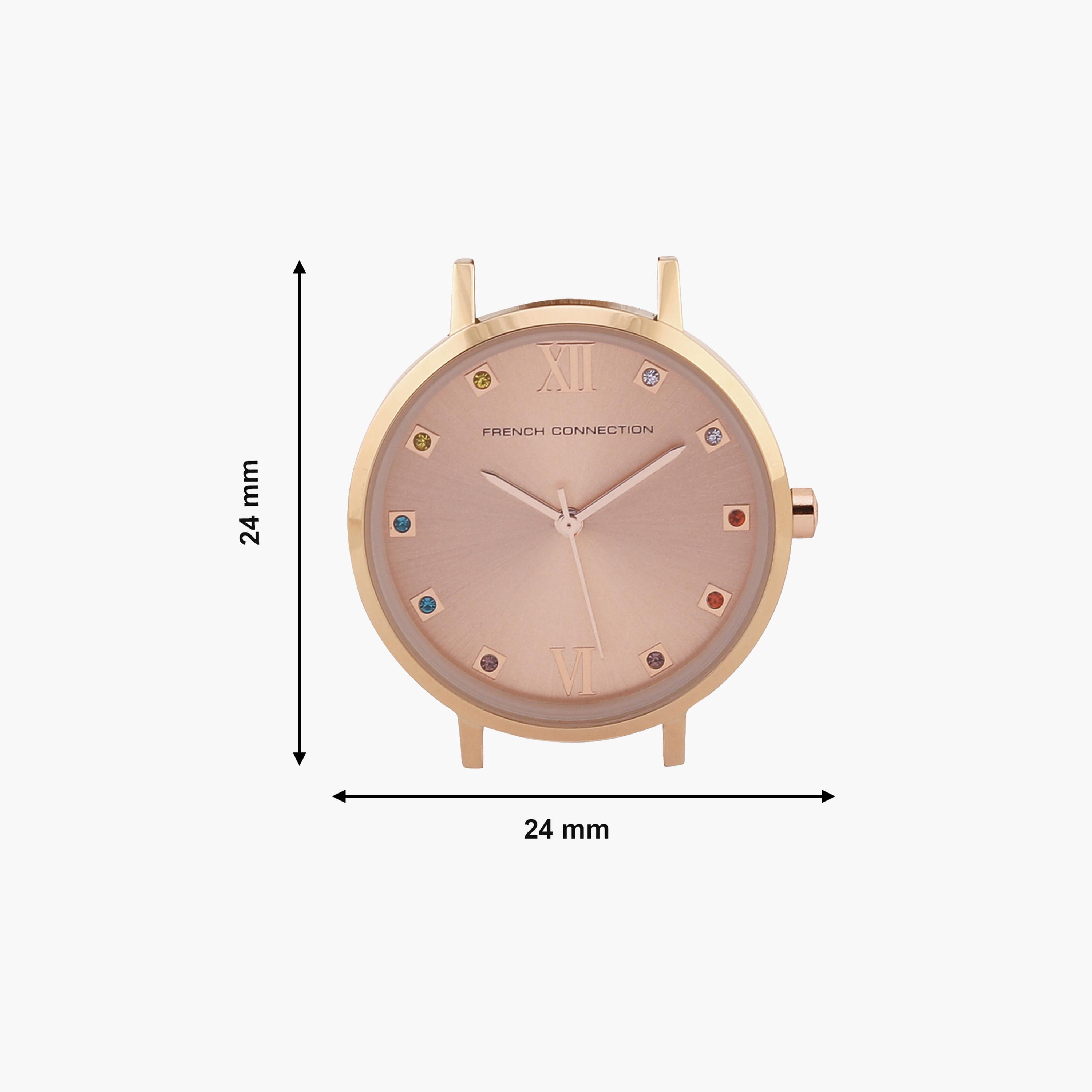 فرينش كونيكشن- ساعة نسائية تناظرية سوار ستانلس ستيل لون ذهبي  34 مم | FCN00068J-women-watchesandjewellery-watches-image-6