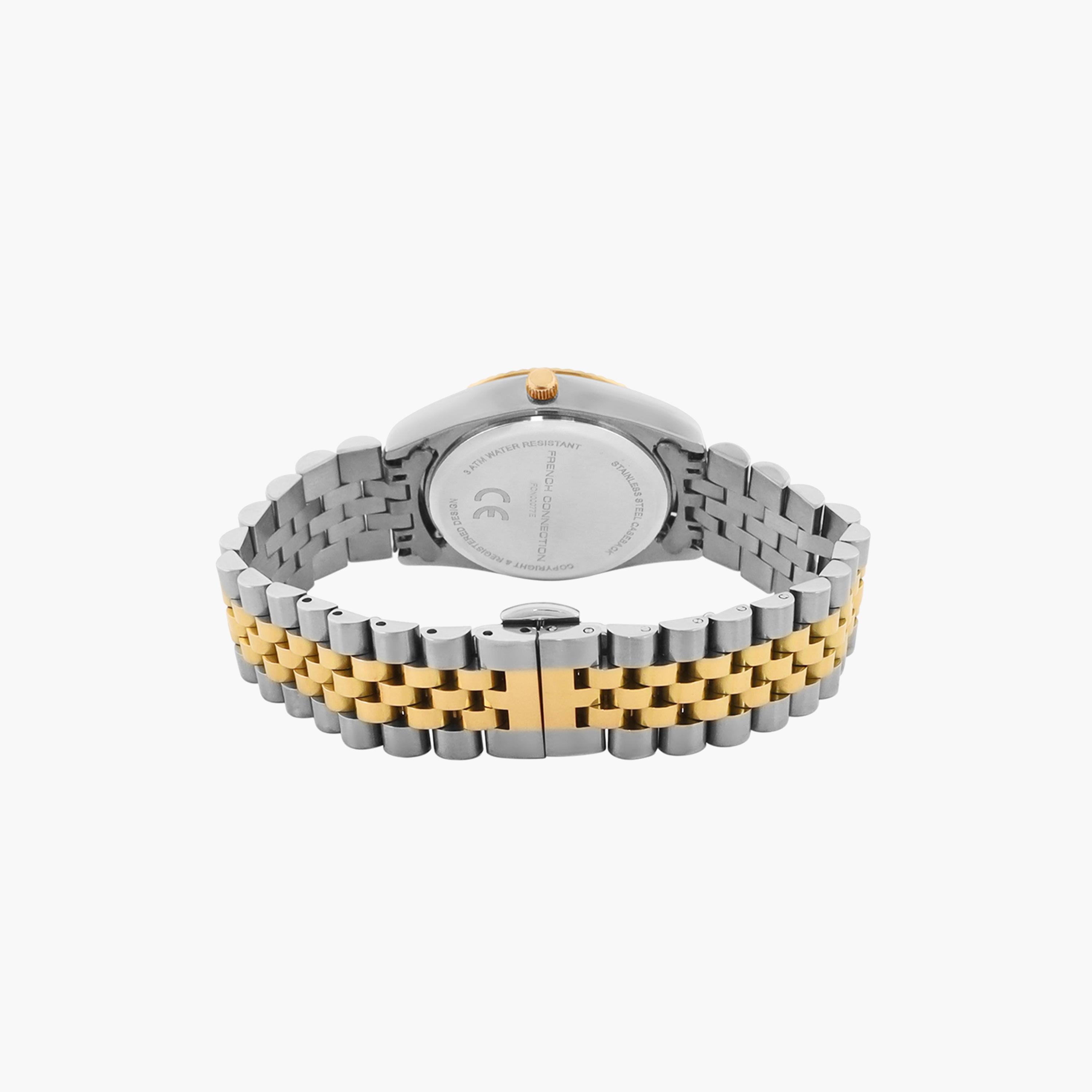فرينش كونيكشن- ساعة نسائية تناظرية سوار ستانلس ستيل لون ثنائي  34 مم | FCN00077E-women-watchesandjewellery-watches-image-3