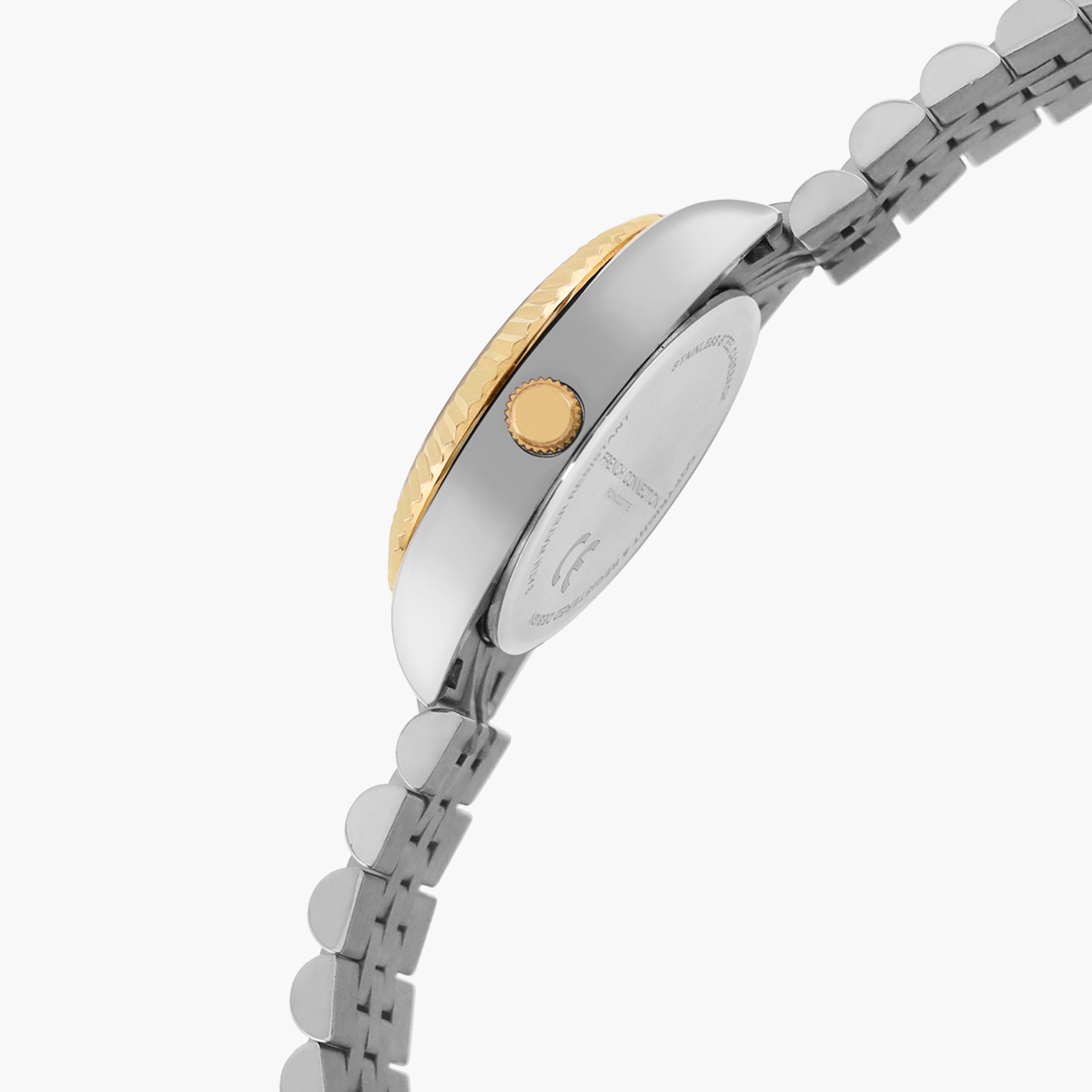 فرينش كونيكشن- ساعة نسائية تناظرية سوار ستانلس ستيل لون ثنائي  34 مم | FCN00077E-women-watchesandjewellery-watches-image-4