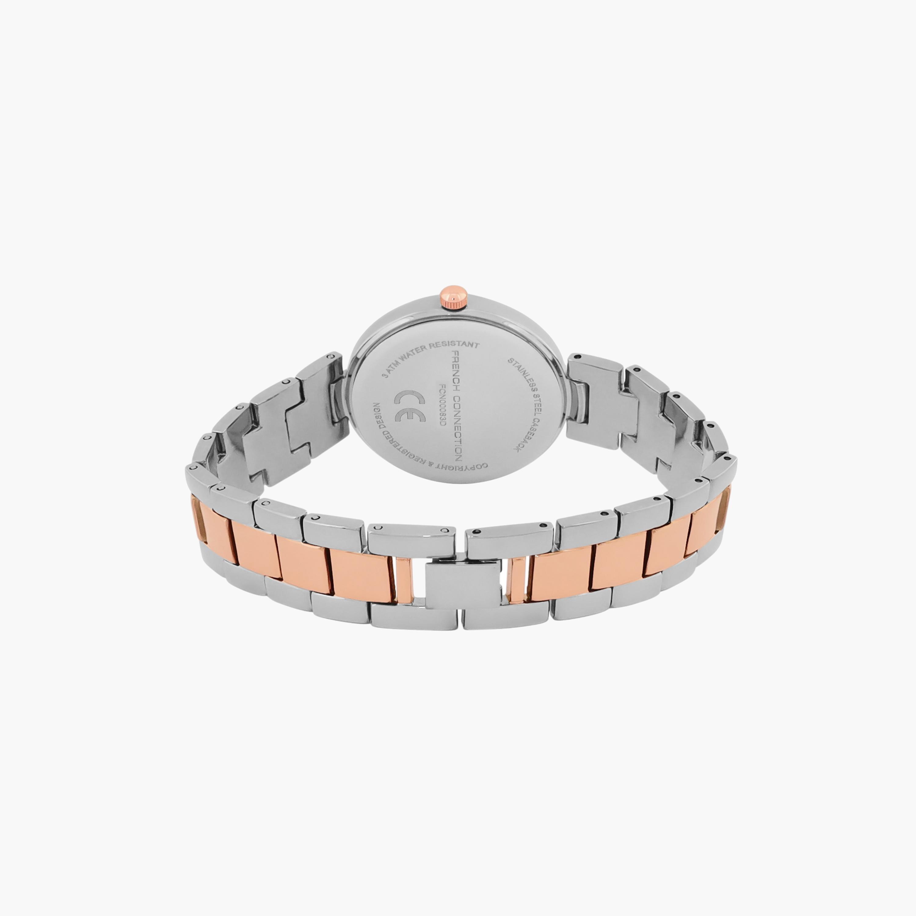 فرينش كونيكشن- ساعة نسائية تناظرية سوار ستانلس ستيل لون ثنائي  33 مم | FCN00083D-women-watchesandjewellery-watches-image-3