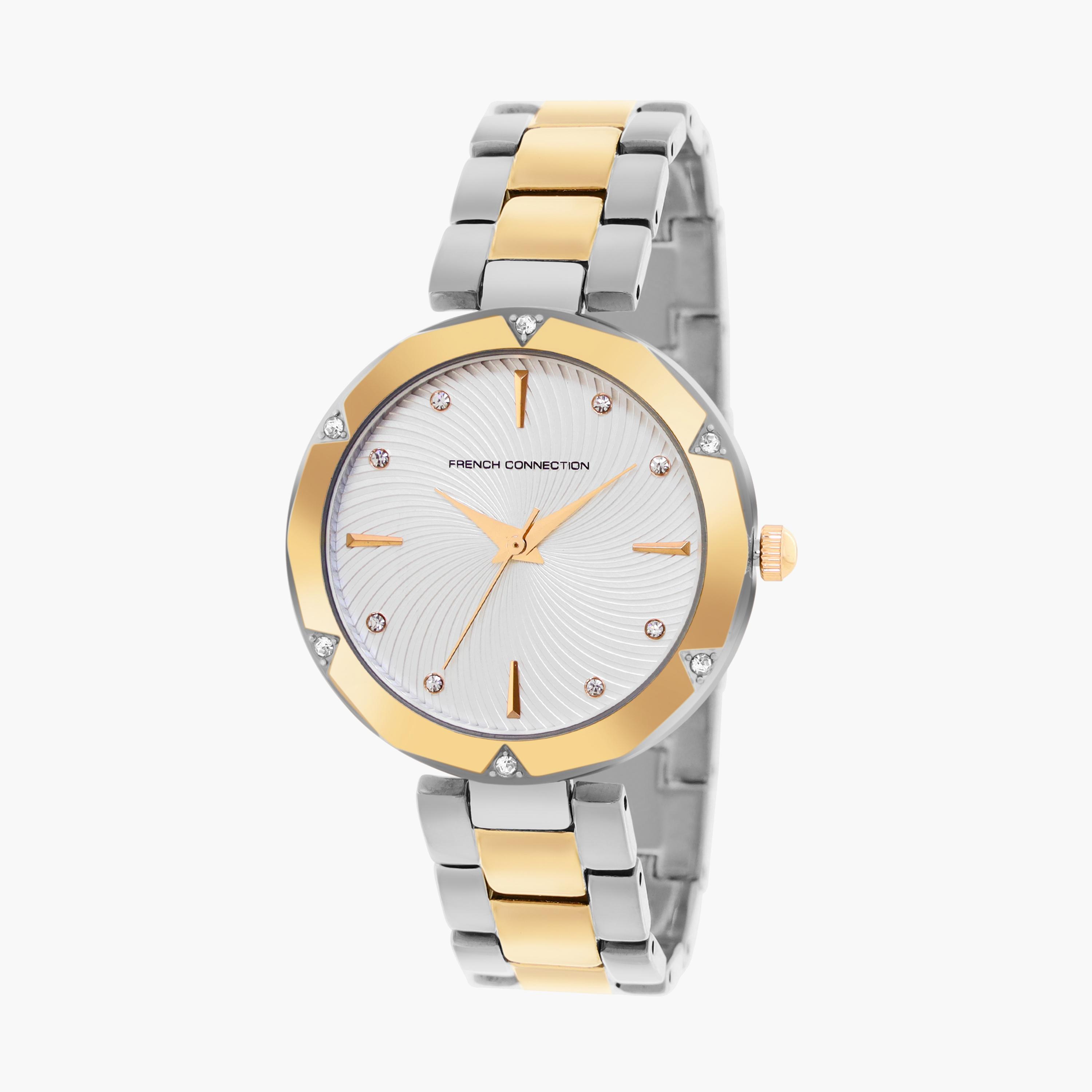 فرينش كونيكشن- ساعة نسائية تناظرية سوار ستانلس ستيل لون ثنائي  33 مم | FCN00083E-women-watchesandjewellery-watches-image-2