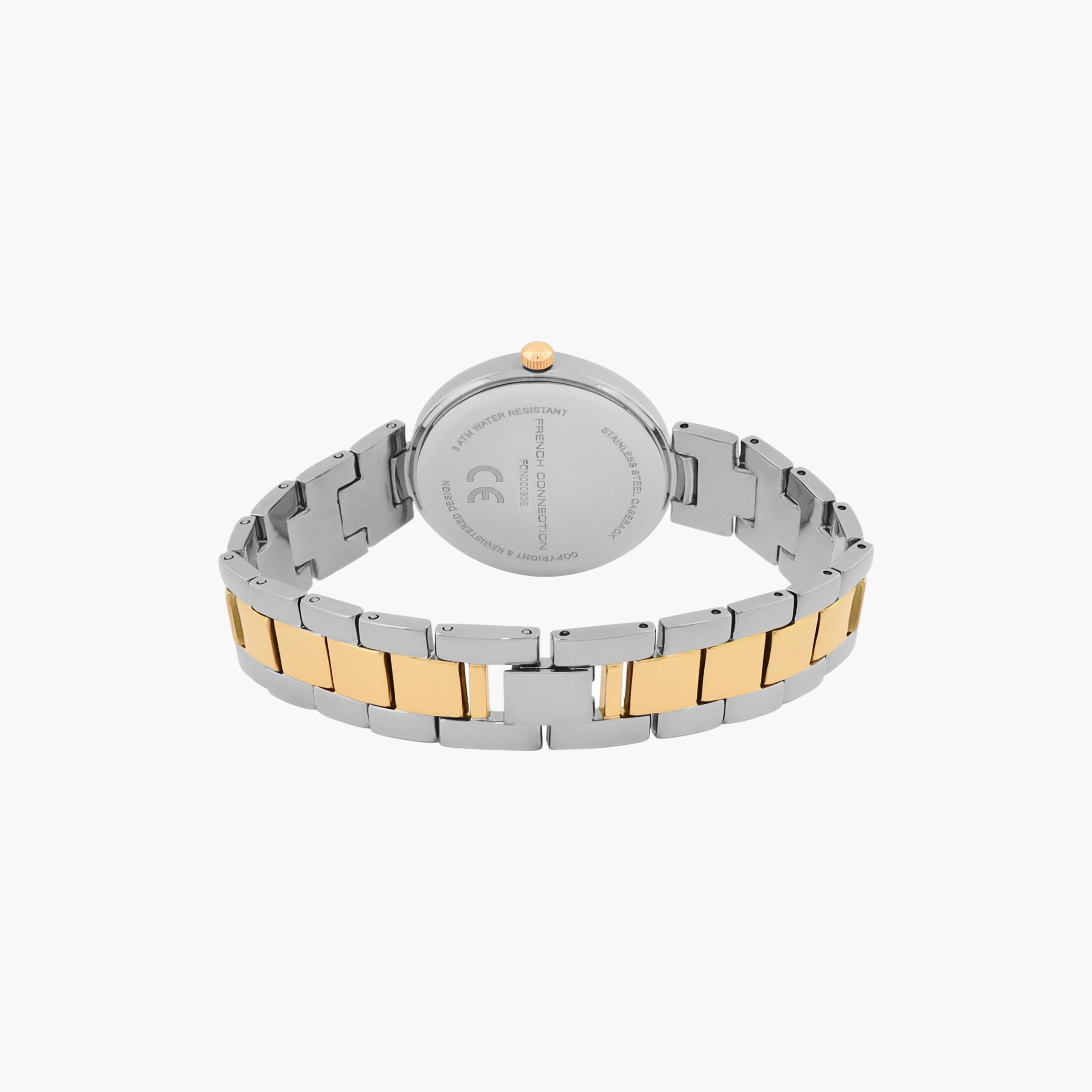 فرينش كونيكشن- ساعة نسائية تناظرية سوار ستانلس ستيل لون ثنائي  33 مم | FCN00083E-women-watchesandjewellery-watches-image-3