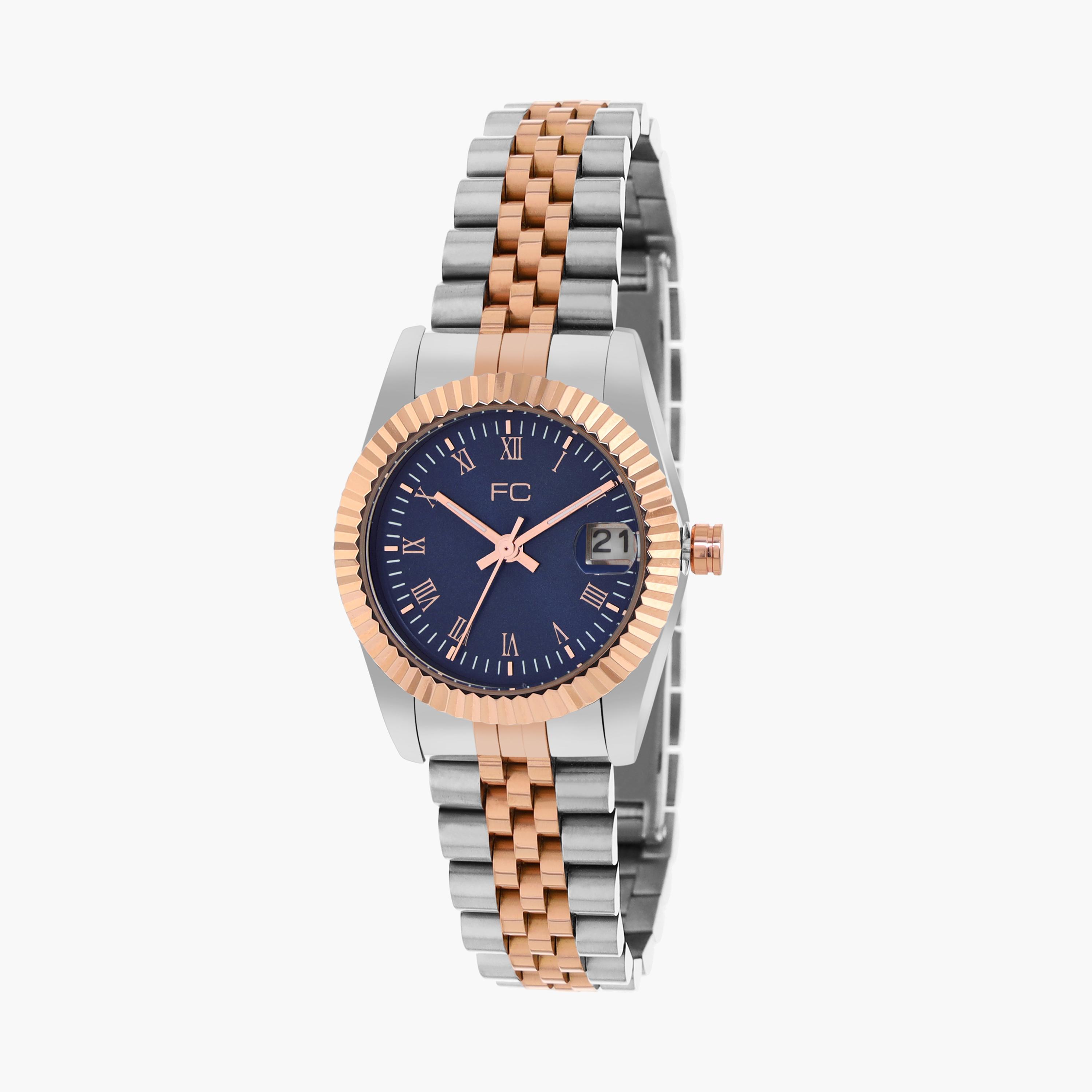 فرينش كونيكشن- ساعة نسائية تناظرية سوار ستانلس ستيل لون ثنائي  32 مم | FCN00085B-women-watchesandjewellery-watches-image-2