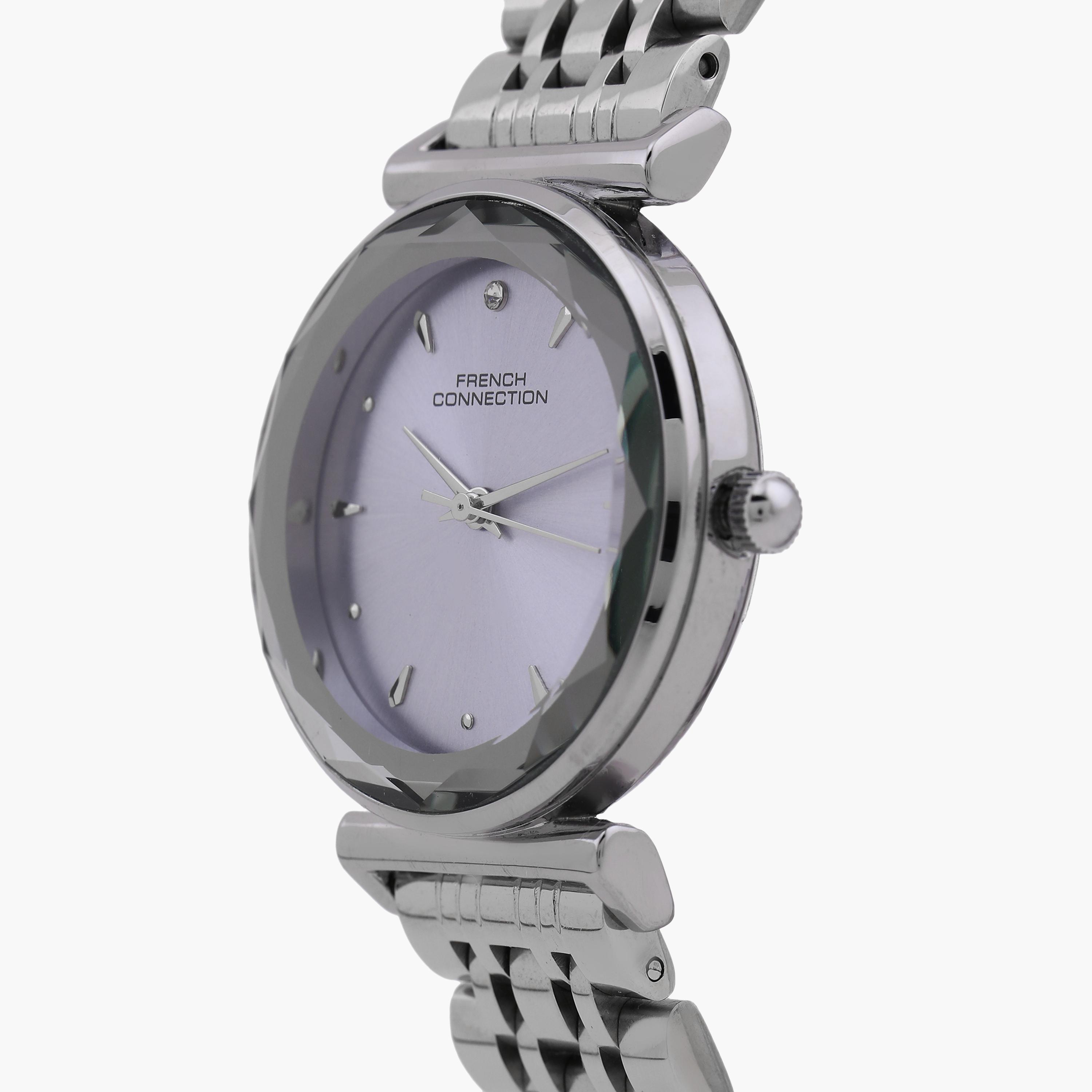 فرينش كونيكشن- ساعة نسائية تناظرية سوار ستانلس ستيل لون فضي  32 مم | FCN00086D-women-watchesandjewellery-watches-image-2