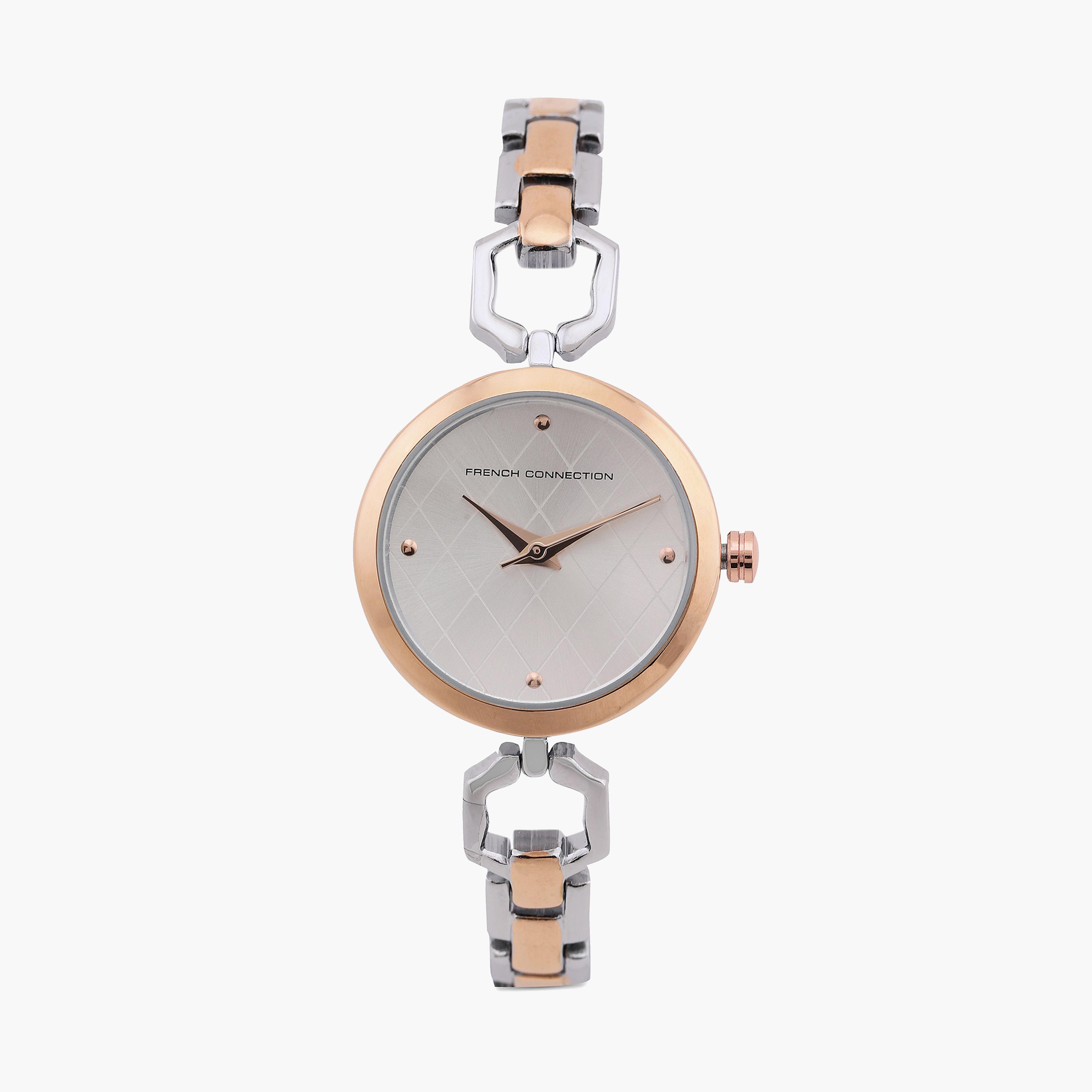 فرينش كونيكشن- ساعة نسائية تناظرية سوار ستانلس ستيل لون ثنائي  28 مم | FCN00092D-women-watchesandjewellery-watches-image-1