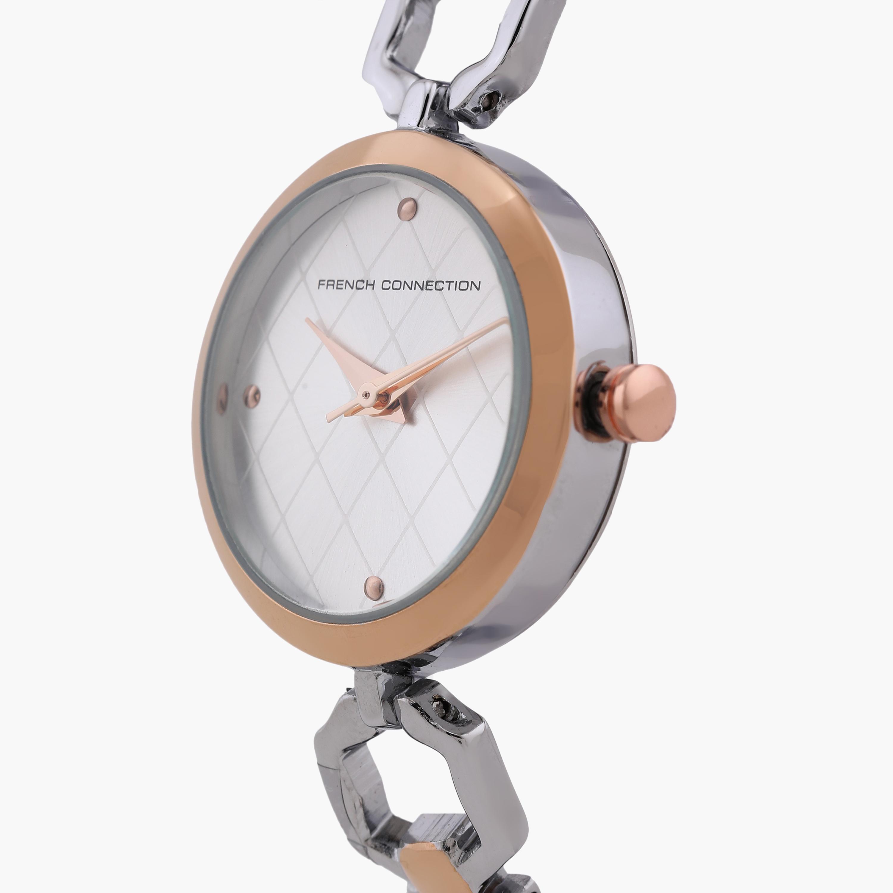 فرينش كونيكشن- ساعة نسائية تناظرية سوار ستانلس ستيل لون ثنائي  28 مم | FCN00092D-women-watchesandjewellery-watches-image-2