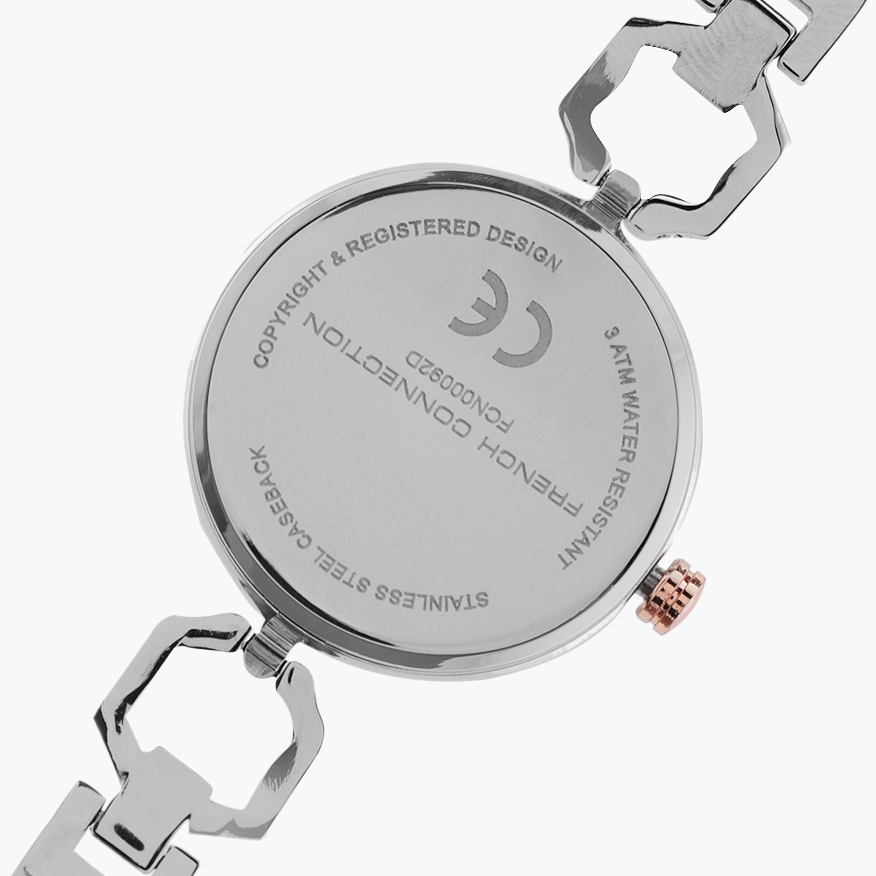 فرينش كونيكشن- ساعة نسائية تناظرية سوار ستانلس ستيل لون ثنائي  28 مم | FCN00092D-women-watchesandjewellery-watches-image-4