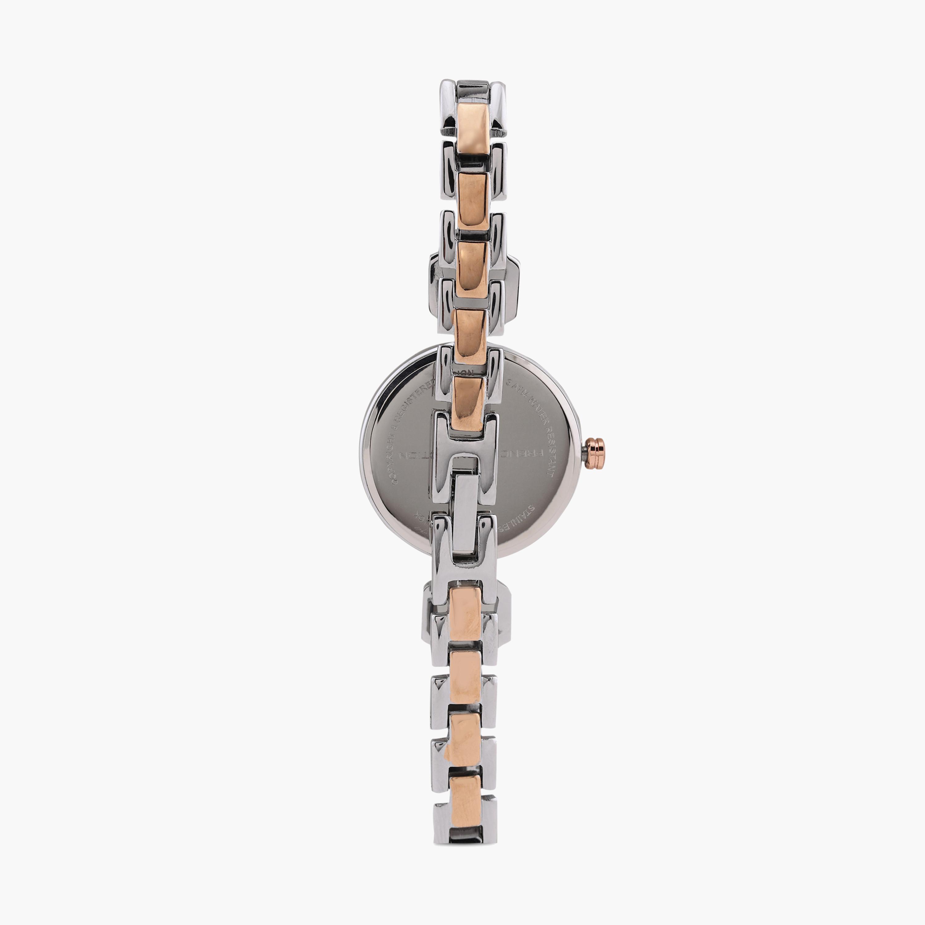 فرينش كونيكشن- ساعة نسائية تناظرية سوار ستانلس ستيل لون ثنائي  28 مم | FCN00092D-women-watchesandjewellery-watches-image-5