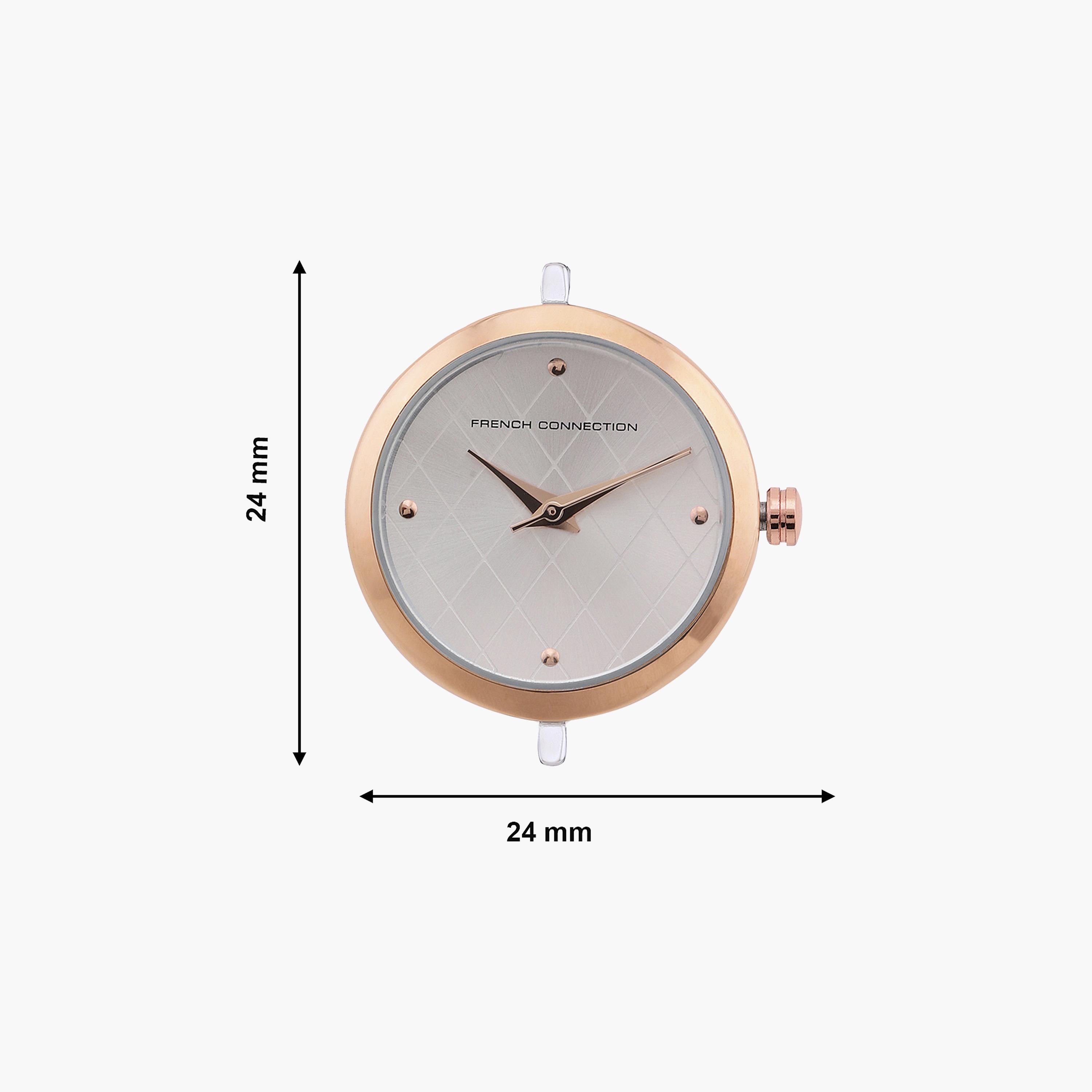 فرينش كونيكشن- ساعة نسائية تناظرية سوار ستانلس ستيل لون ثنائي  28 مم | FCN00092D-women-watchesandjewellery-watches-image-6