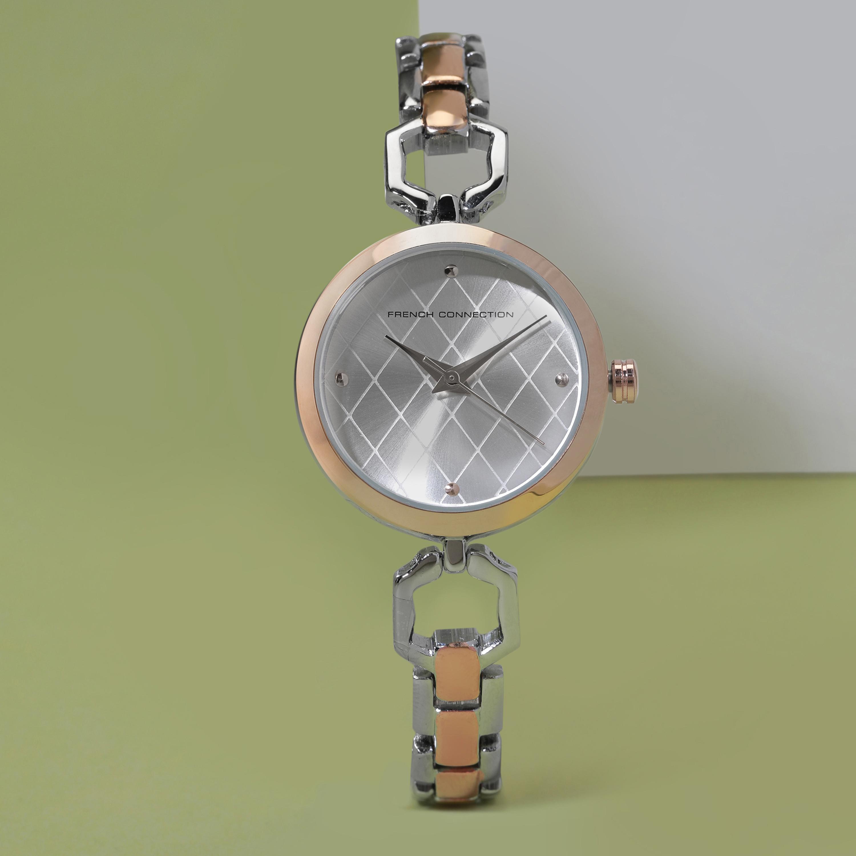 فرينش كونيكشن- ساعة نسائية تناظرية سوار ستانلس ستيل لون ثنائي  28 مم | FCN00092D-women-watchesandjewellery-watches-image-7