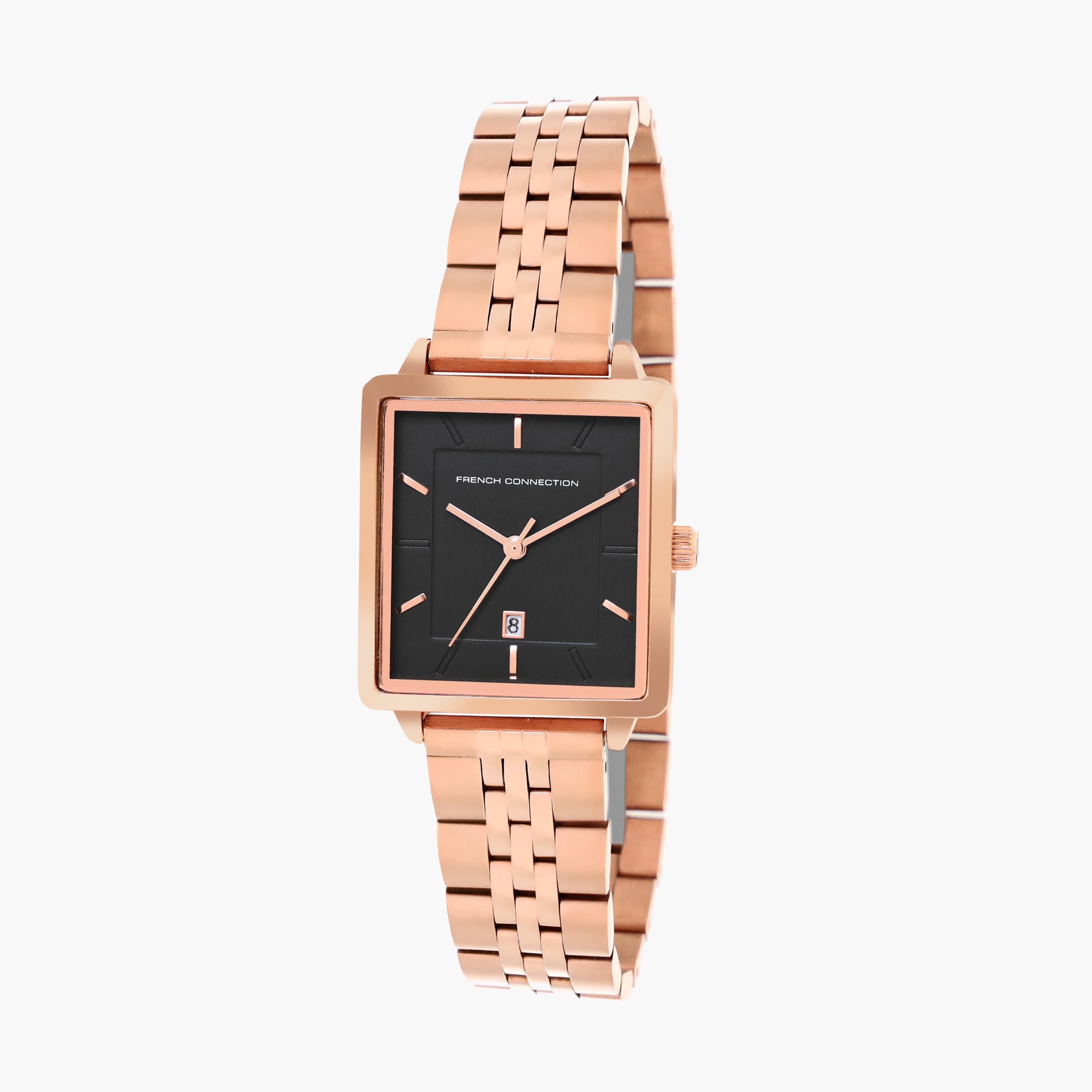 French Connection Women's 28MM Gold Analog Stainless Steel Strap Watch | FCP35RGM-B-women-watchesandjewellery-watches-image-2