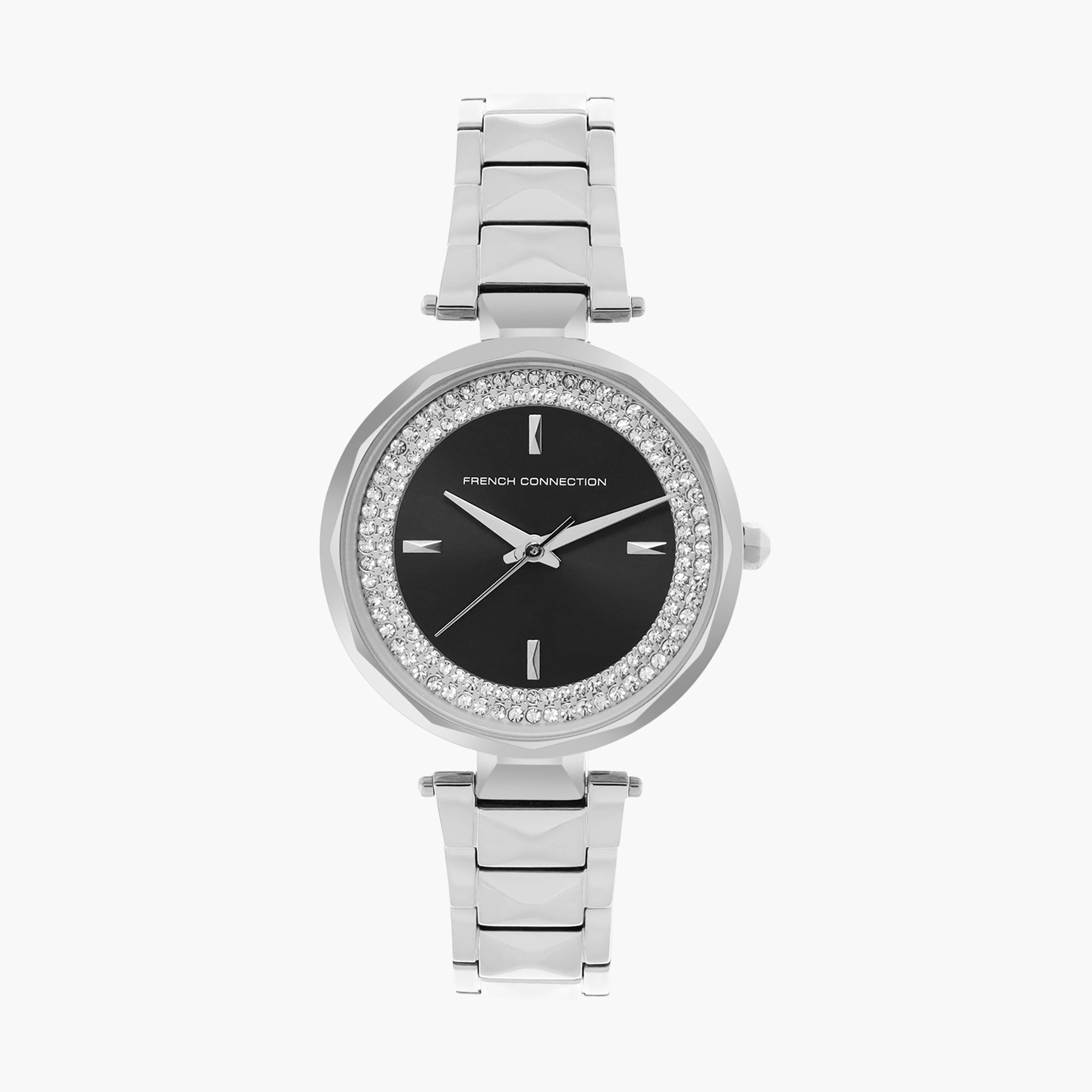 فرينش كونيكشن- ساعة نسائية تناظرية سوار ستانلس ستيل لون فضي  34 مم | FCP36SM-women-watchesandjewellery-watches-image-1