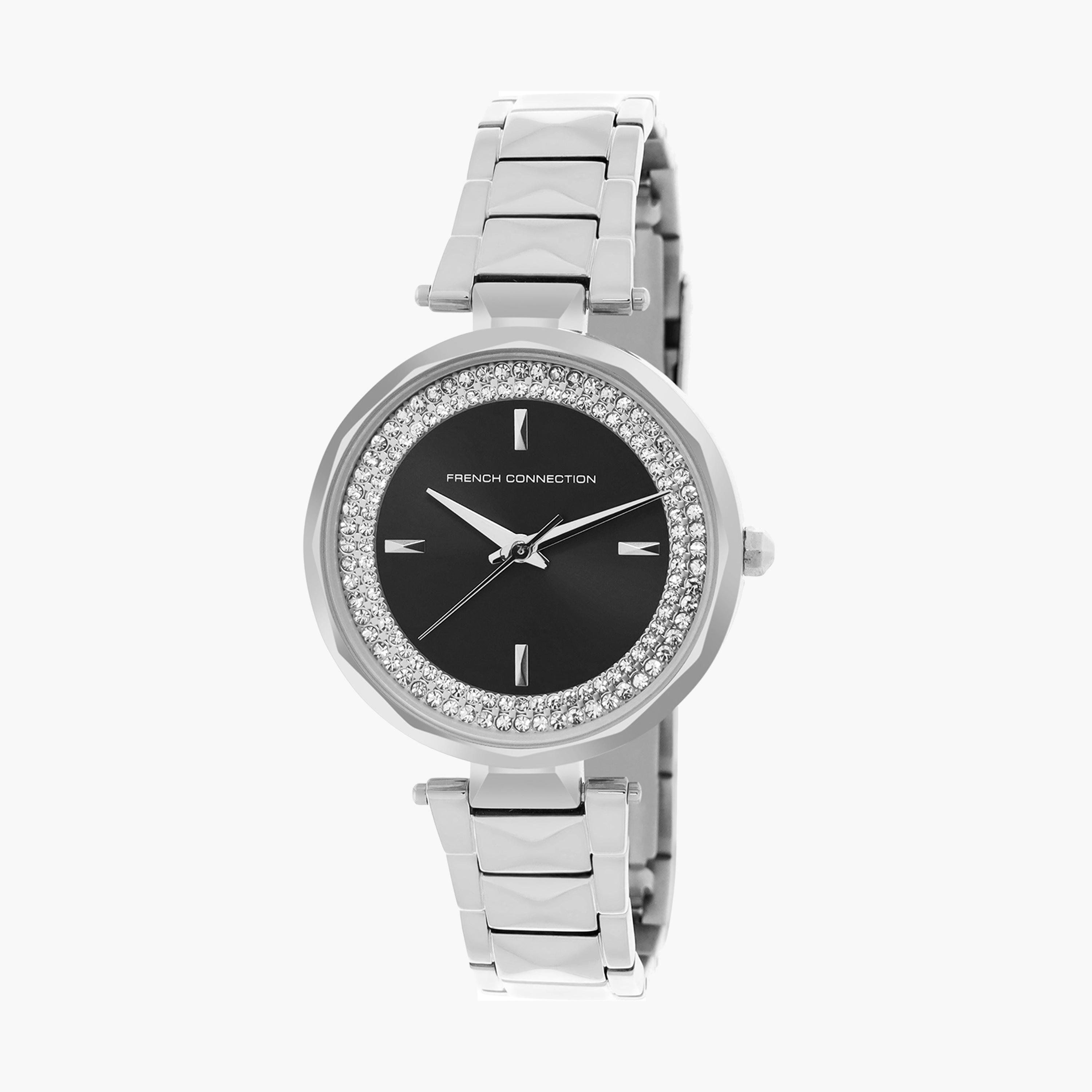 فرينش كونيكشن- ساعة نسائية تناظرية سوار ستانلس ستيل لون فضي  34 مم | FCP36SM-women-watchesandjewellery-watches-image-2
