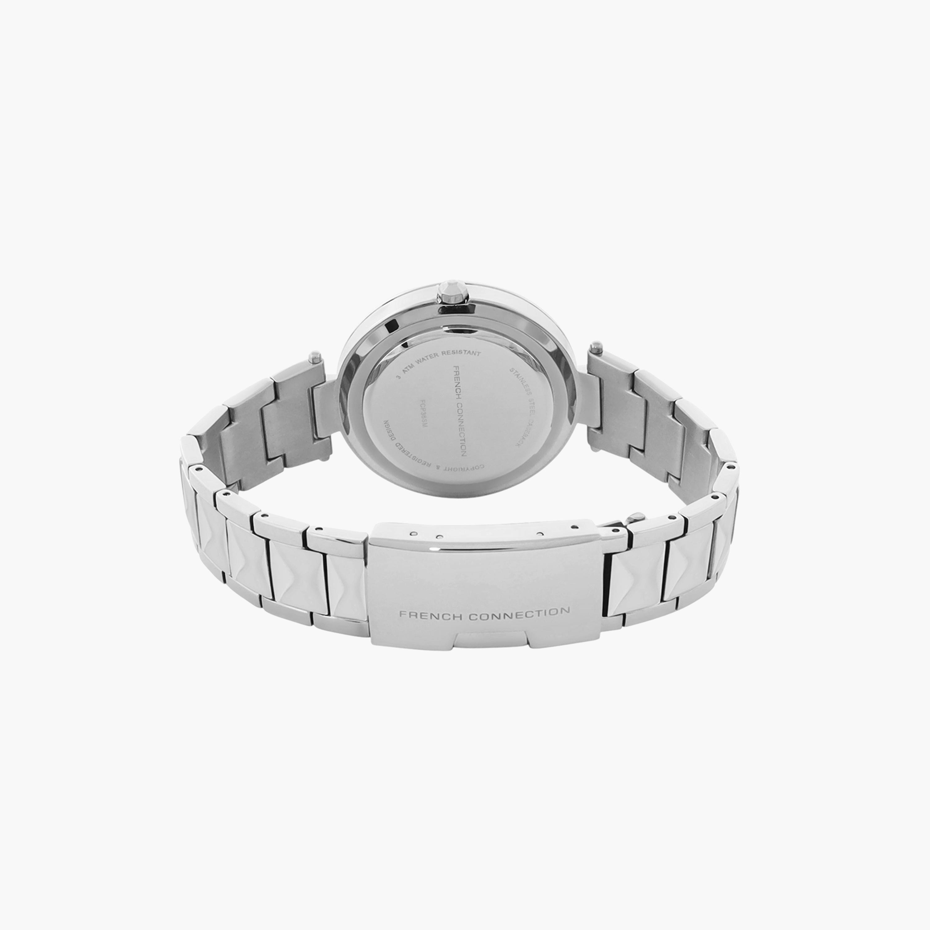 فرينش كونيكشن- ساعة نسائية تناظرية سوار ستانلس ستيل لون فضي  34 مم | FCP36SM-women-watchesandjewellery-watches-image-3